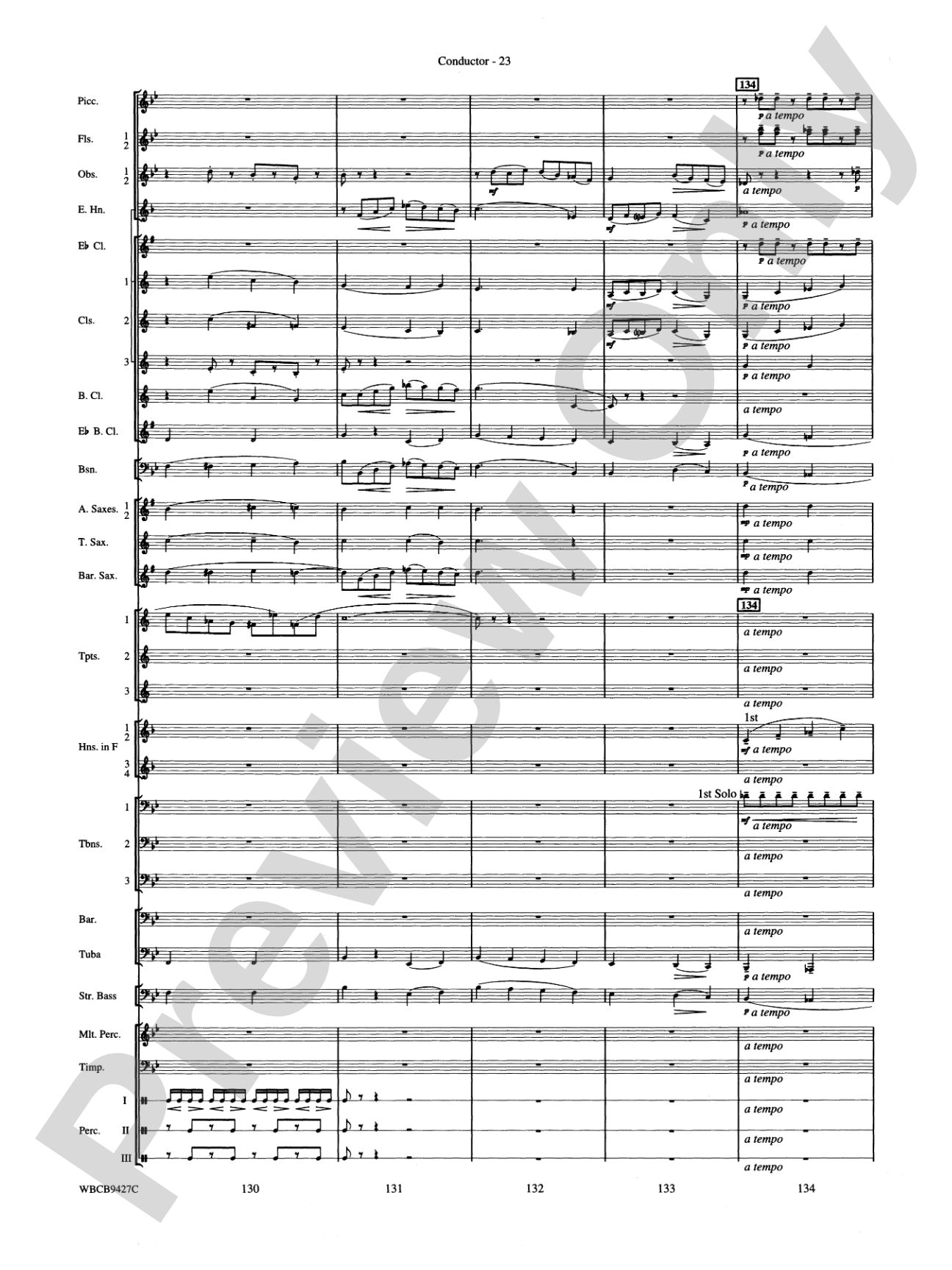 An American in Paris: Concert Band Conductor Score & Parts