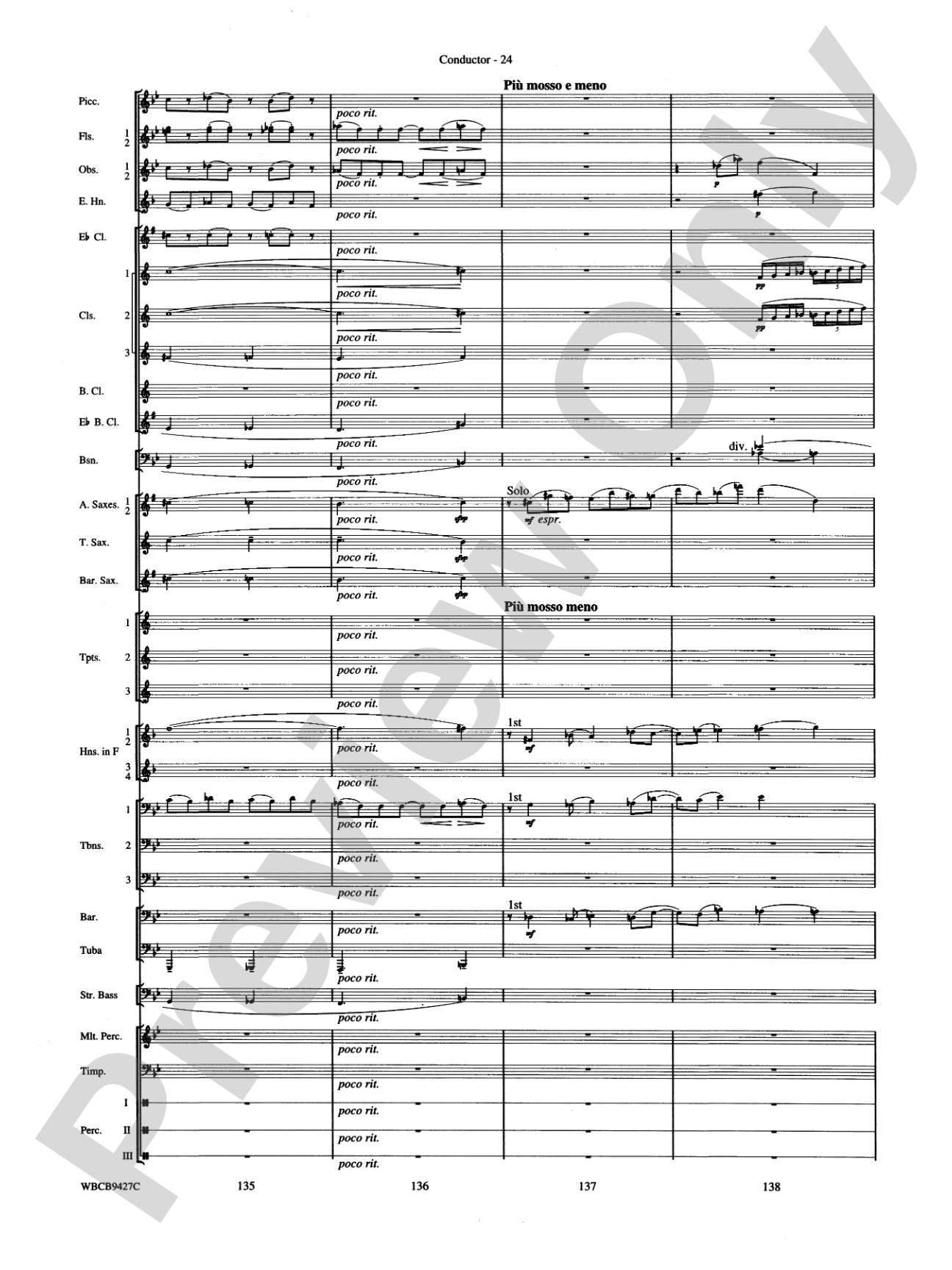 An American in Paris: Concert Band Conductor Score & Parts