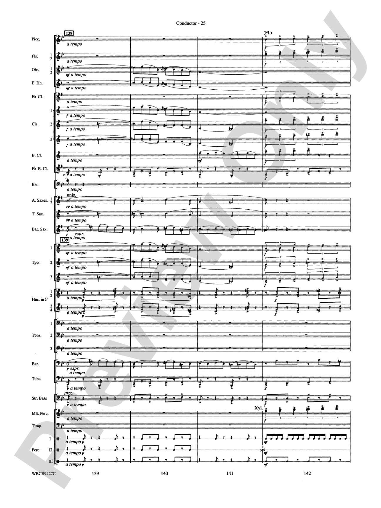 An American in Paris: Concert Band Conductor Score & Parts