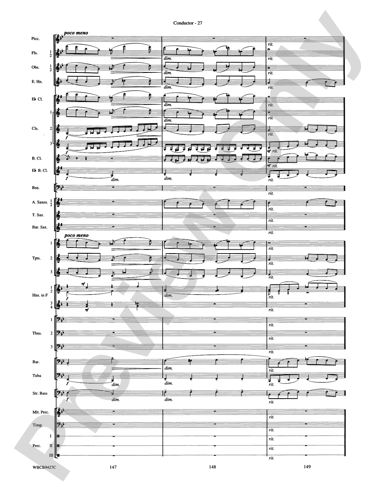 An American in Paris: Concert Band Conductor Score & Parts