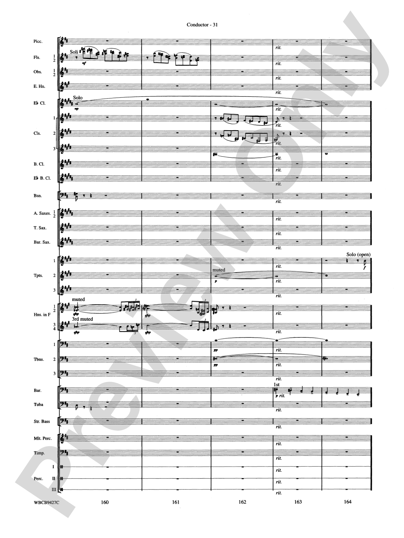 An American in Paris: Concert Band Conductor Score & Parts