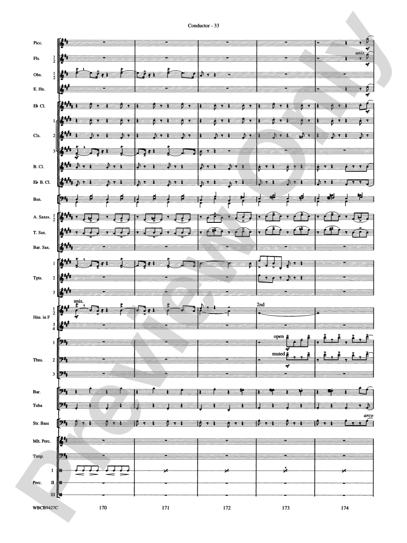 An American in Paris: Concert Band Conductor Score & Parts