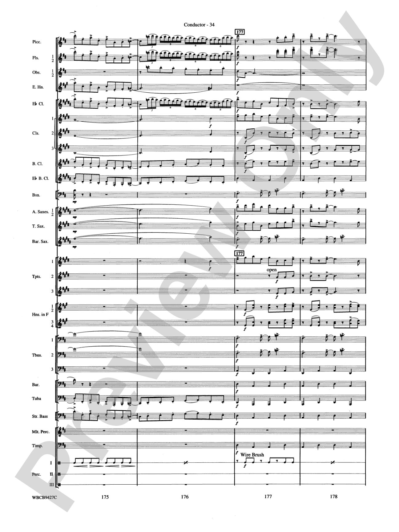 An American in Paris: Concert Band Conductor Score & Parts