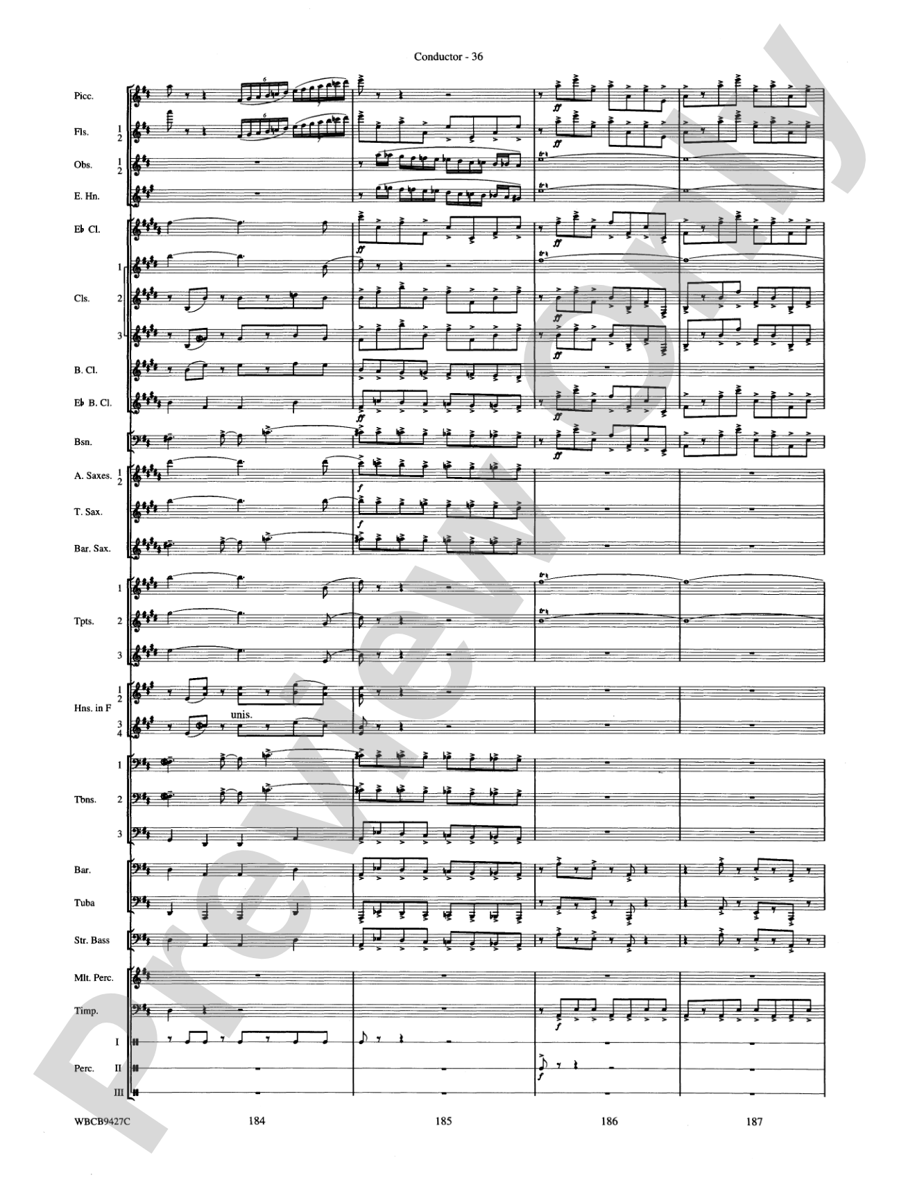 An American in Paris: Concert Band Conductor Score & Parts