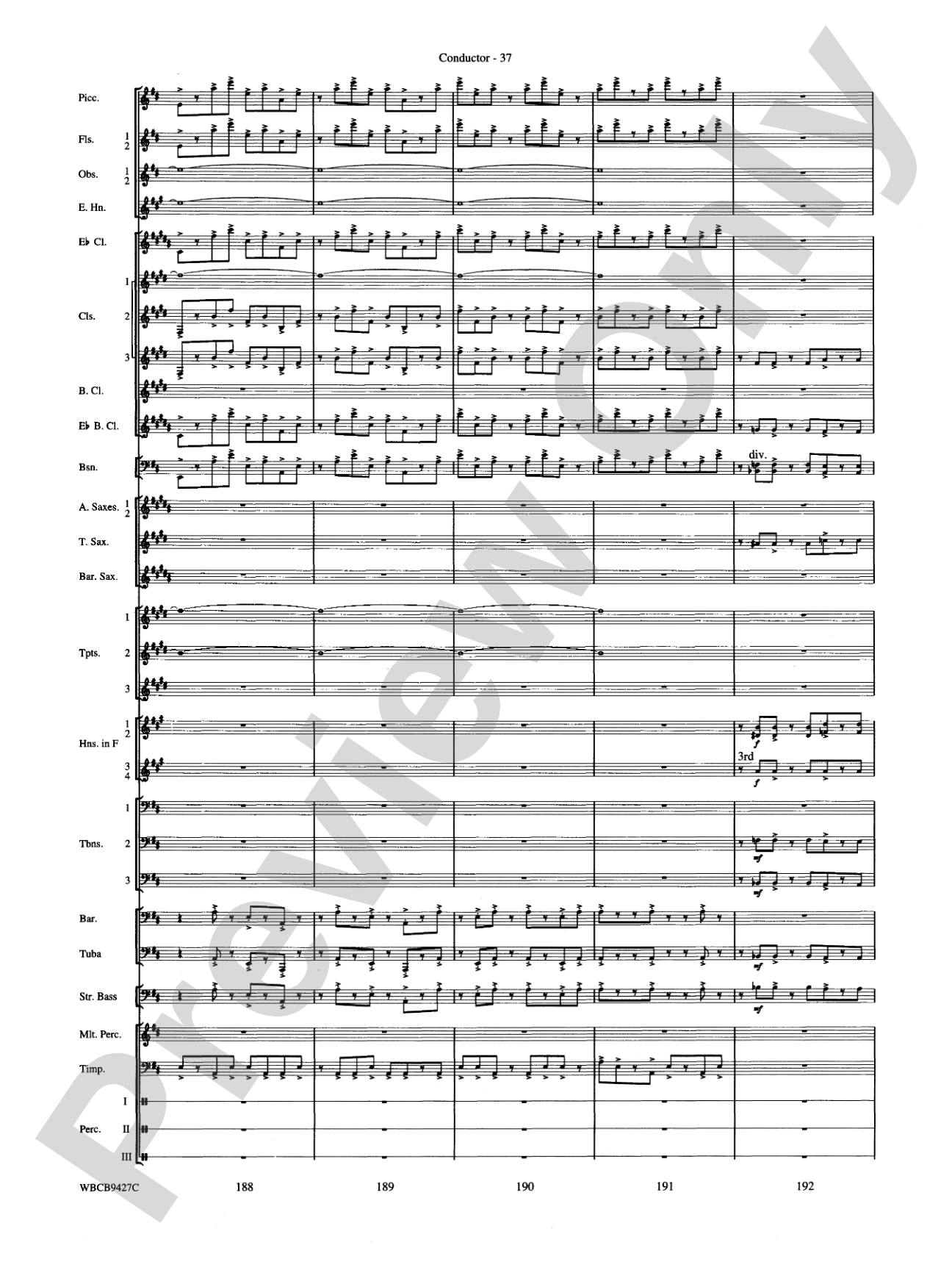 An American in Paris: Concert Band Conductor Score & Parts