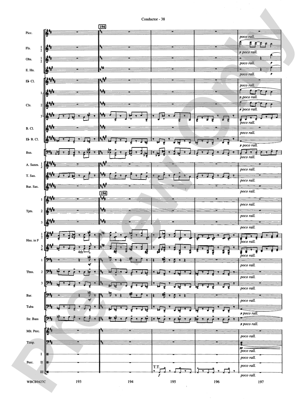 An American in Paris: Concert Band Conductor Score & Parts