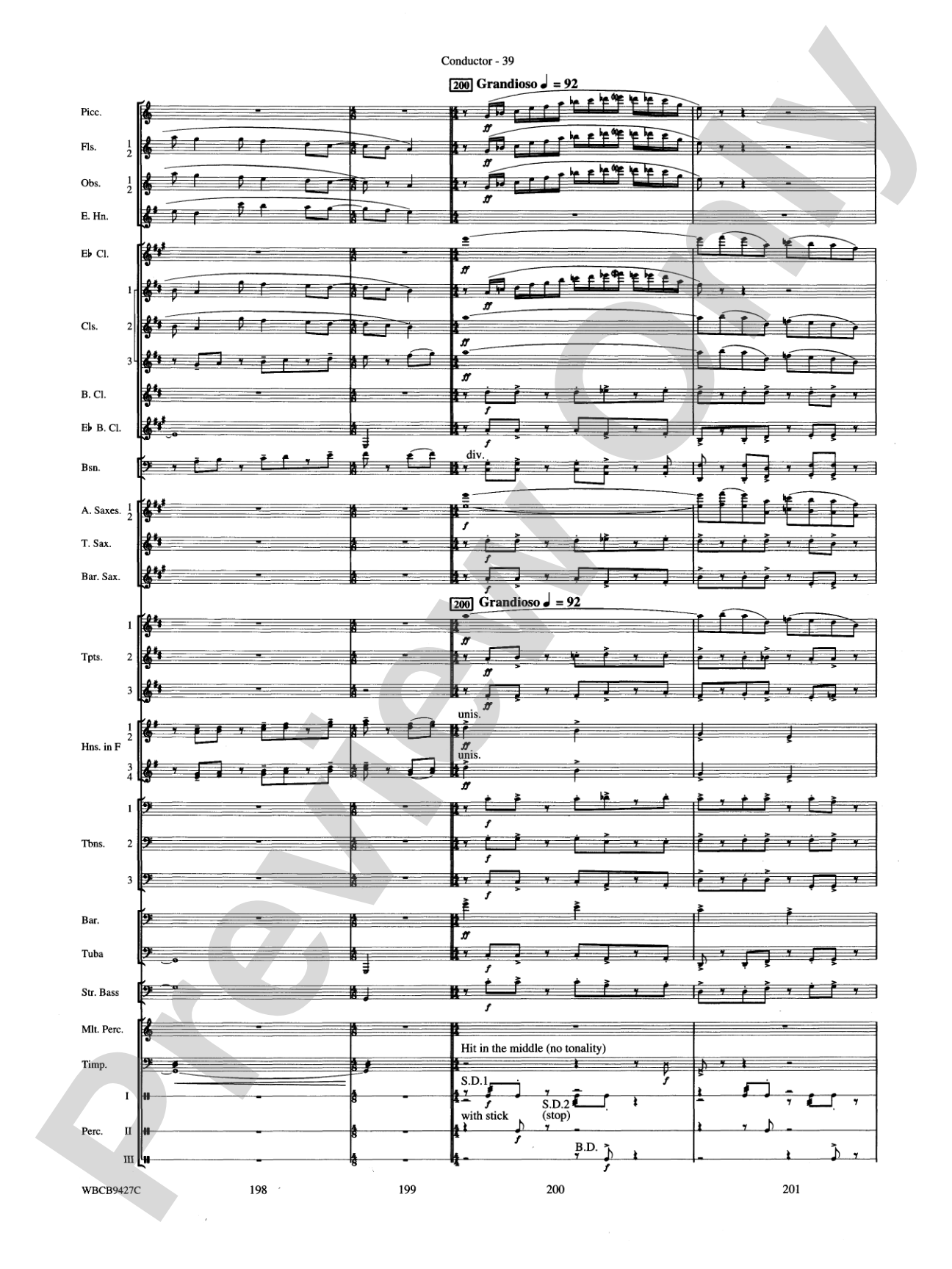 An American in Paris: Concert Band Conductor Score & Parts