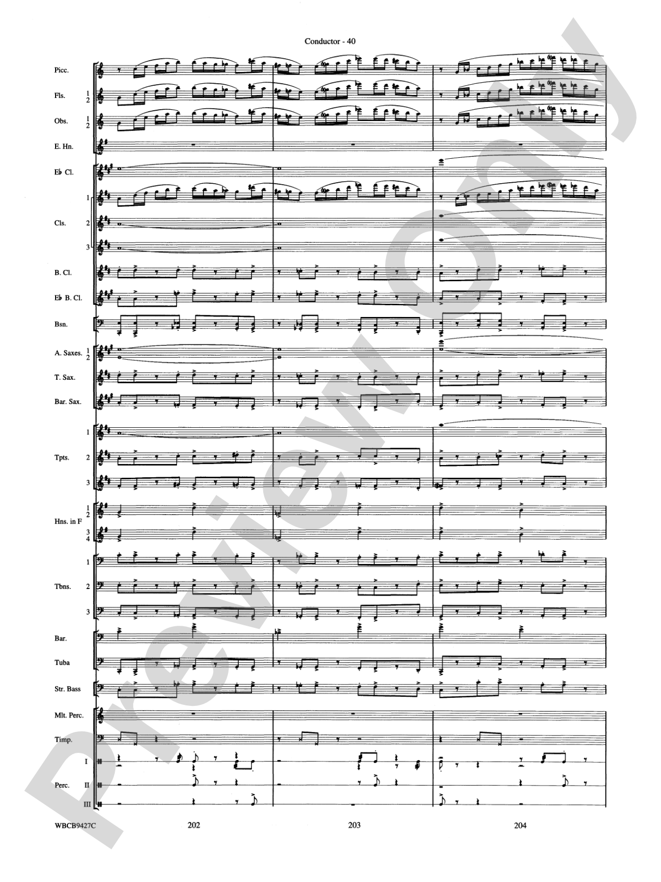 An American in Paris: Concert Band Conductor Score & Parts
