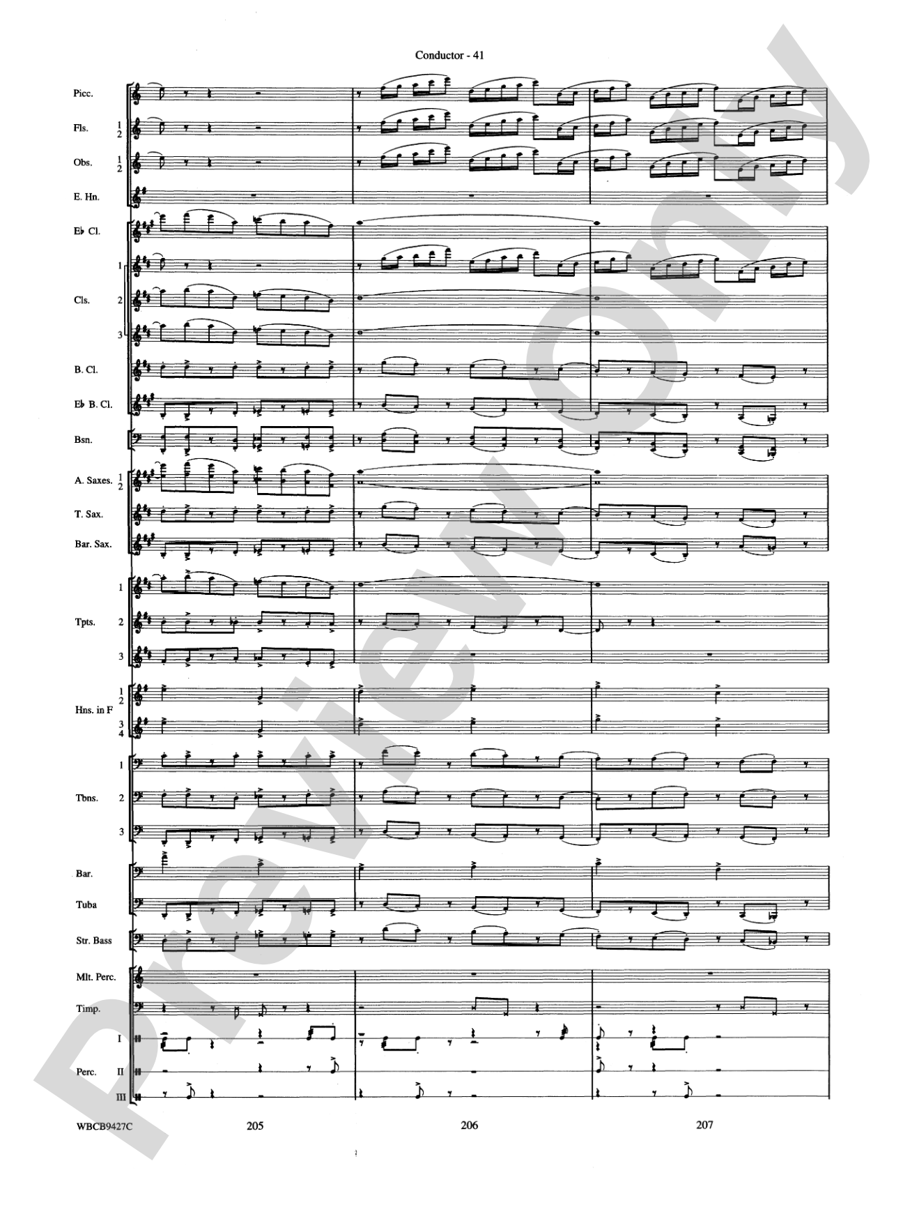 An American in Paris: Concert Band Conductor Score & Parts
