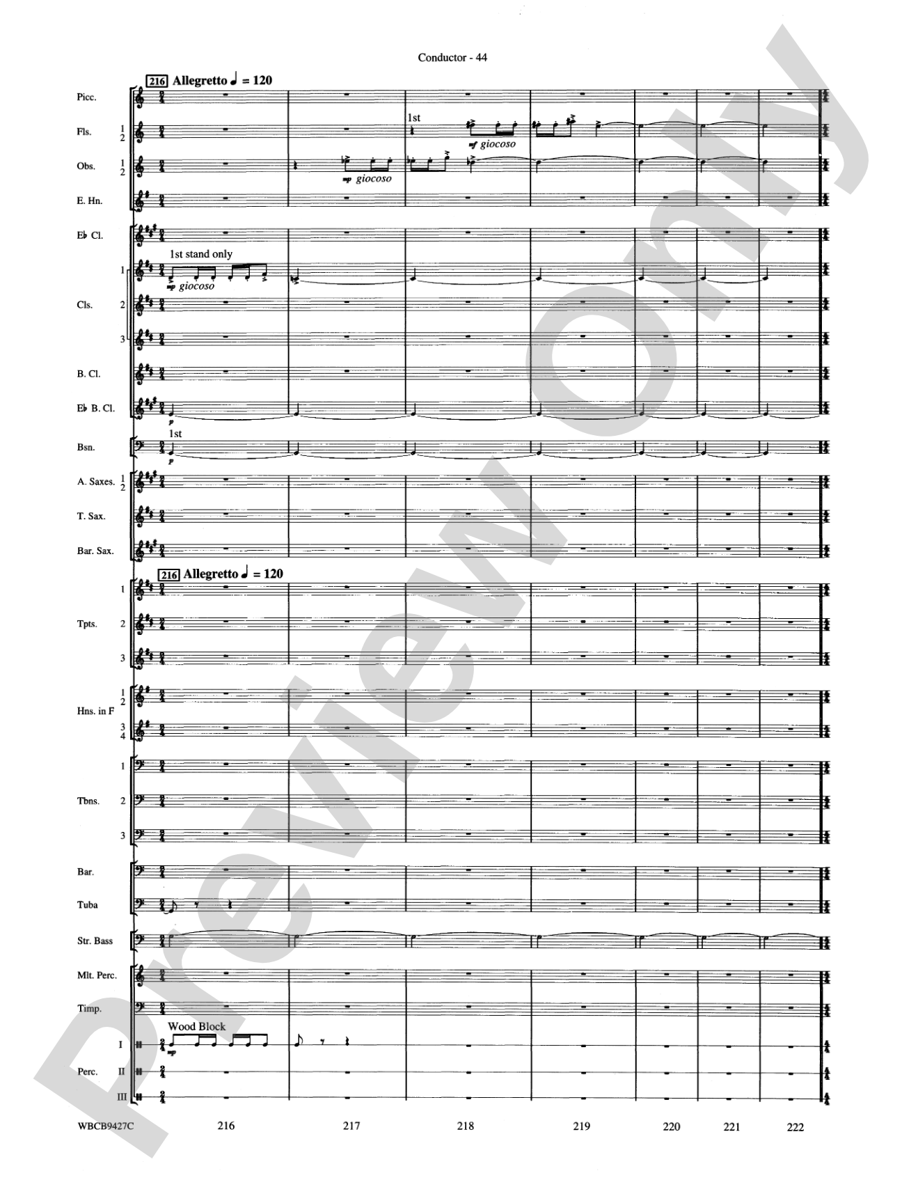 An American in Paris: Concert Band Conductor Score & Parts