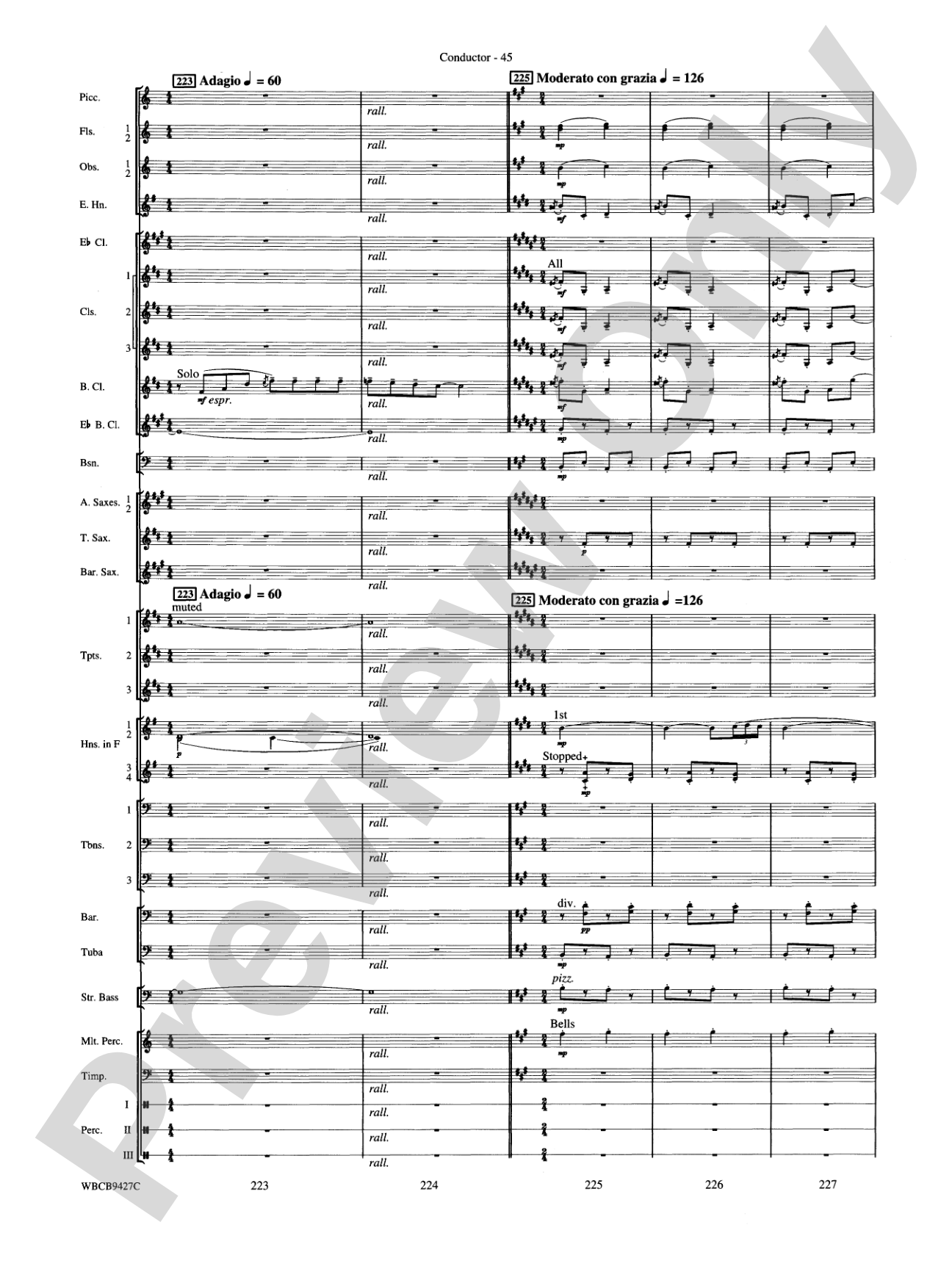 An American in Paris: Concert Band Conductor Score & Parts
