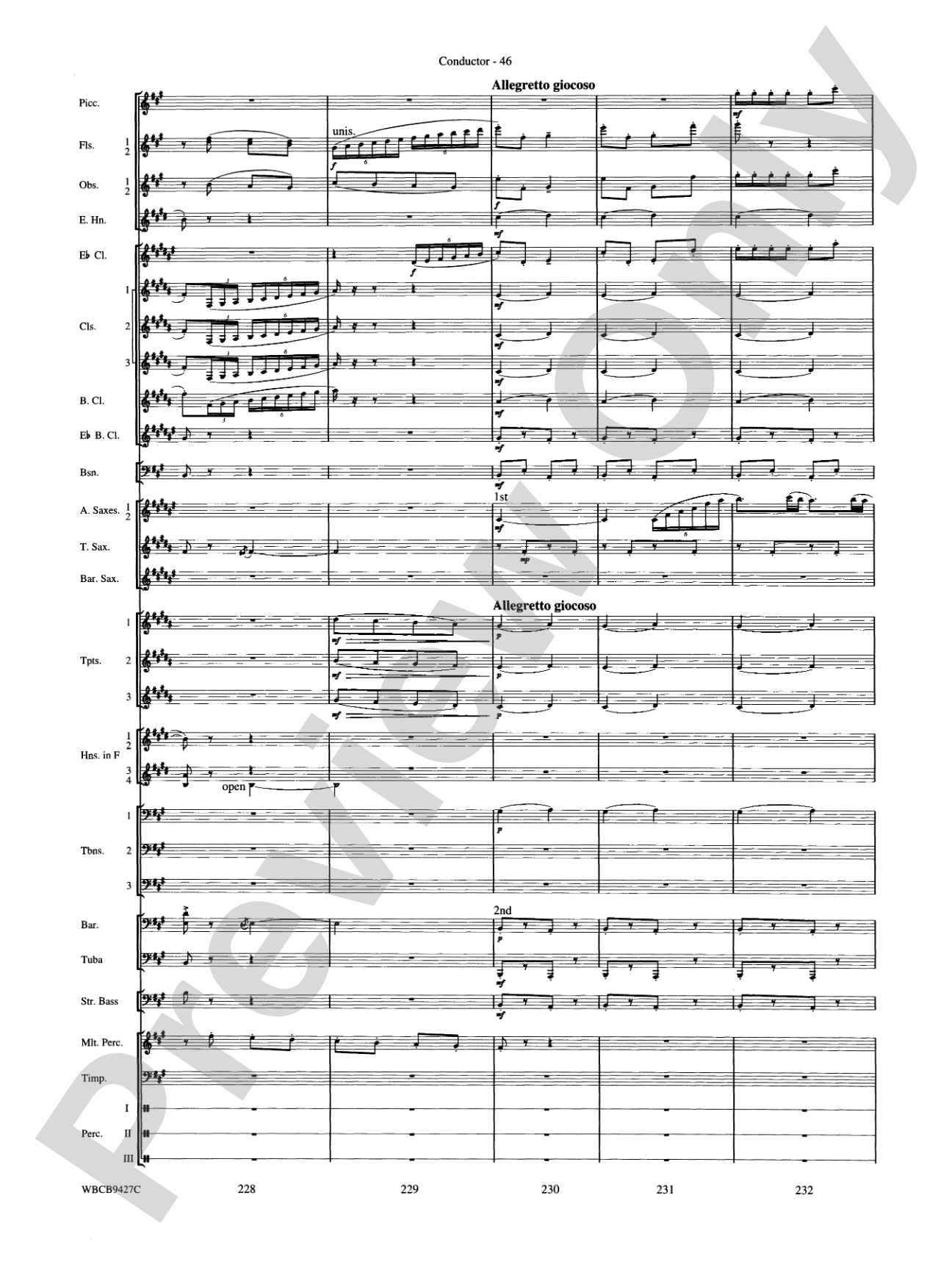 An American in Paris: Concert Band Conductor Score & Parts