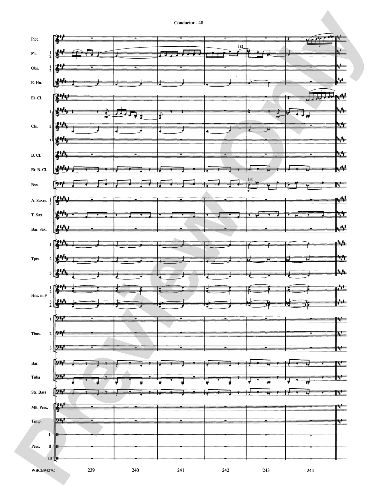 An American in Paris: Concert Band Conductor Score & Parts