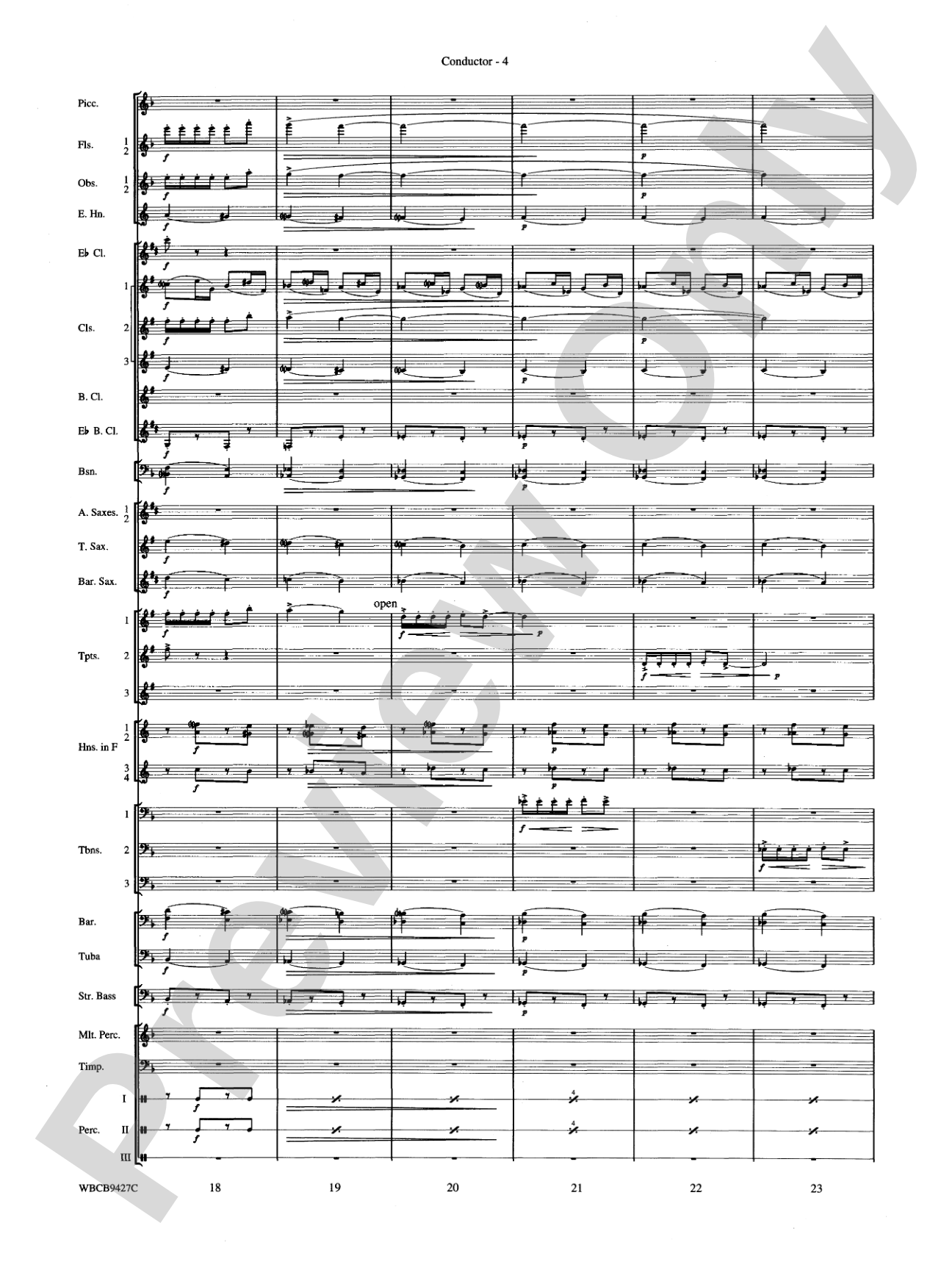 An American in Paris: Concert Band Conductor Score & Parts