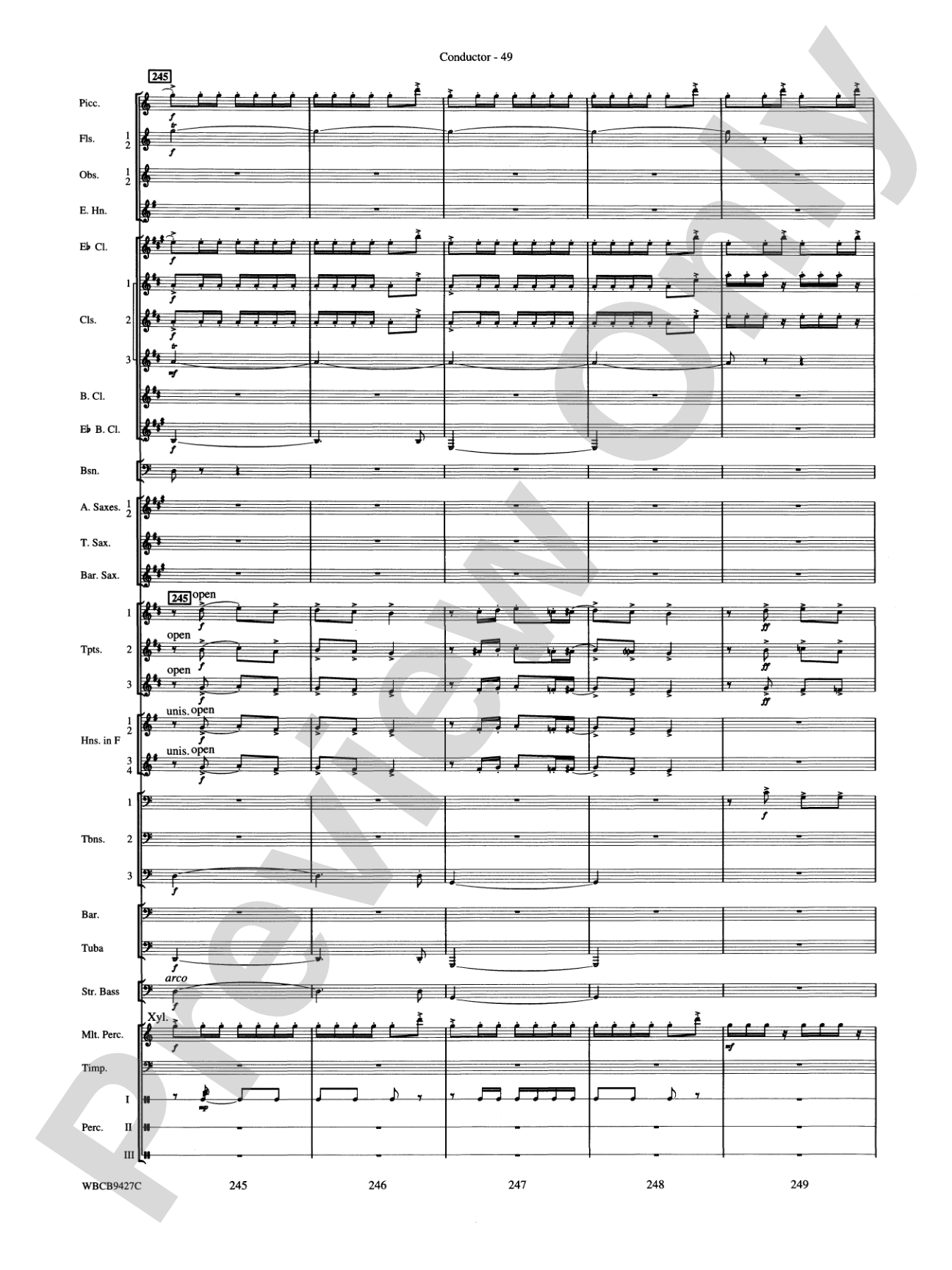 An American in Paris: Concert Band Conductor Score & Parts