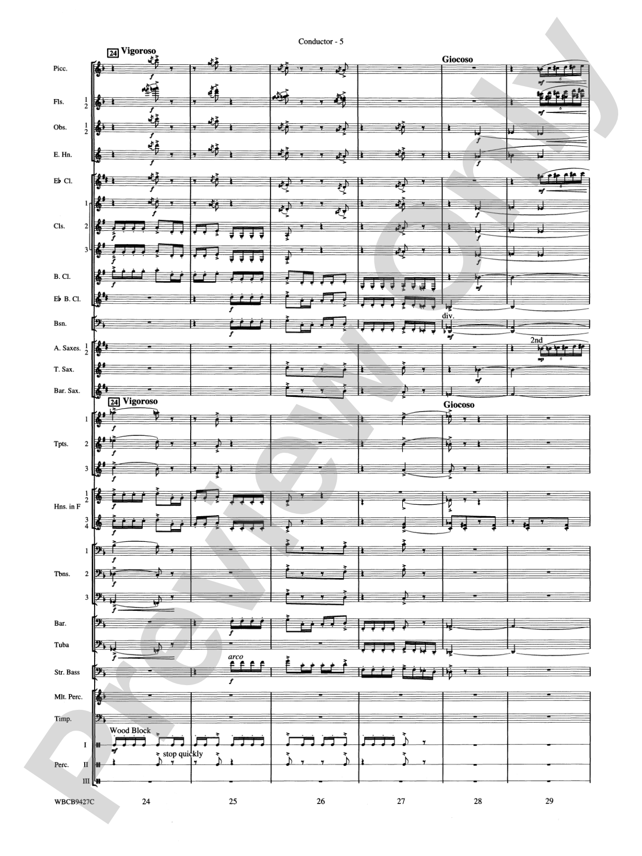 An American in Paris: Concert Band Conductor Score & Parts