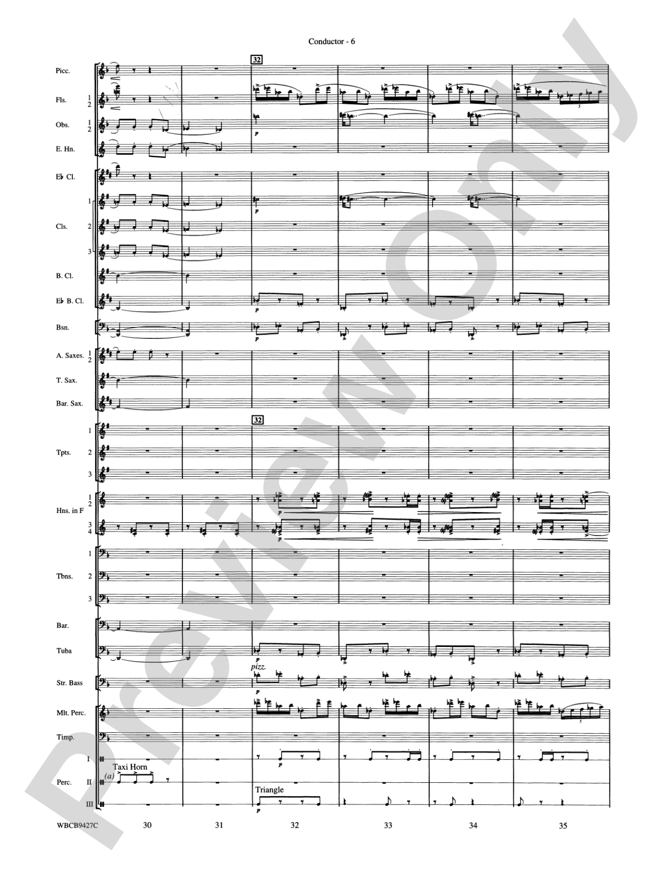 An American in Paris: Concert Band Conductor Score & Parts