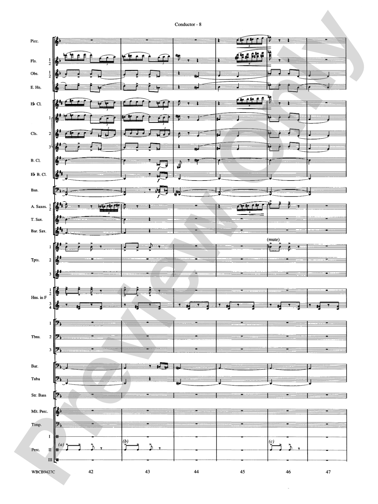 An American in Paris: Concert Band Conductor Score & Parts