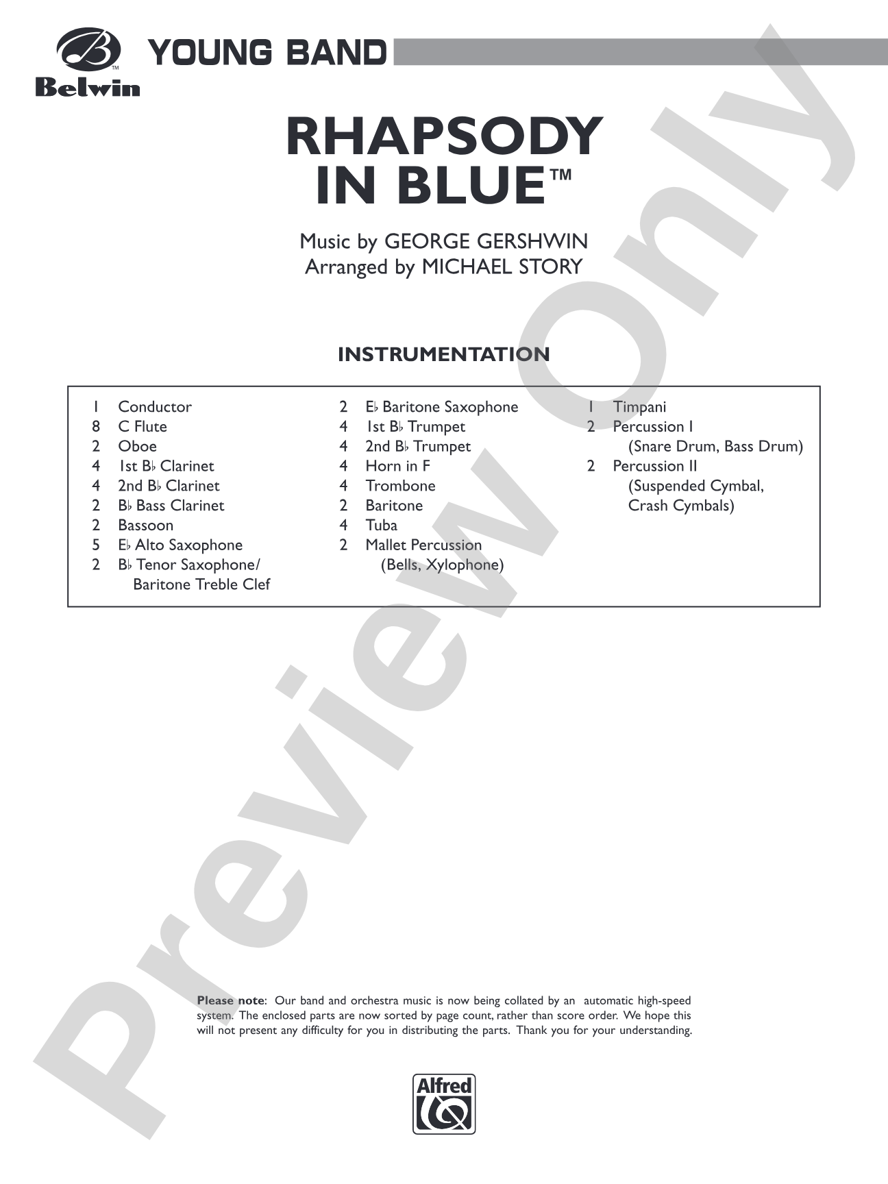 Rhapsody in Blue™: Score