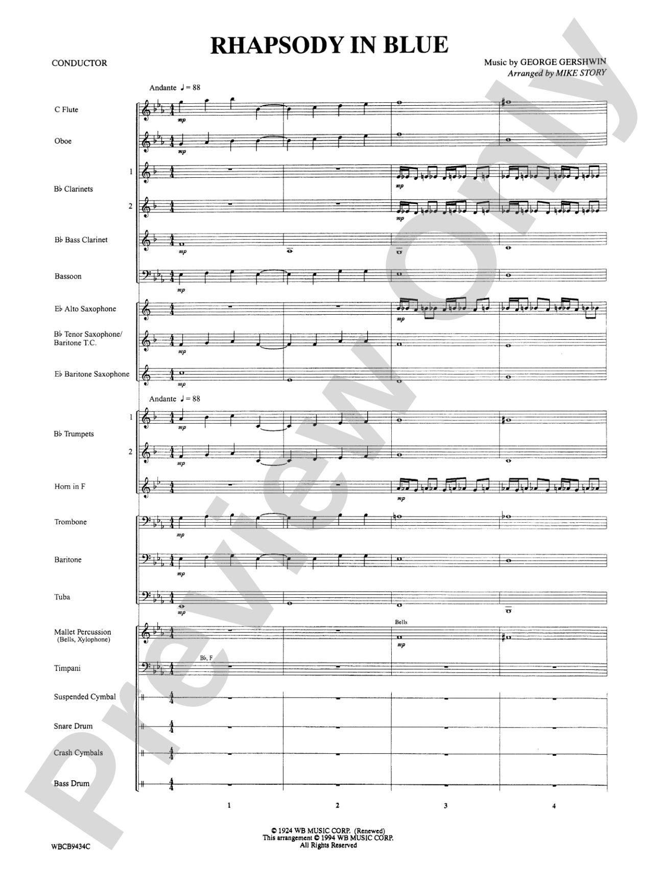Rhapsody in Blue™: Score