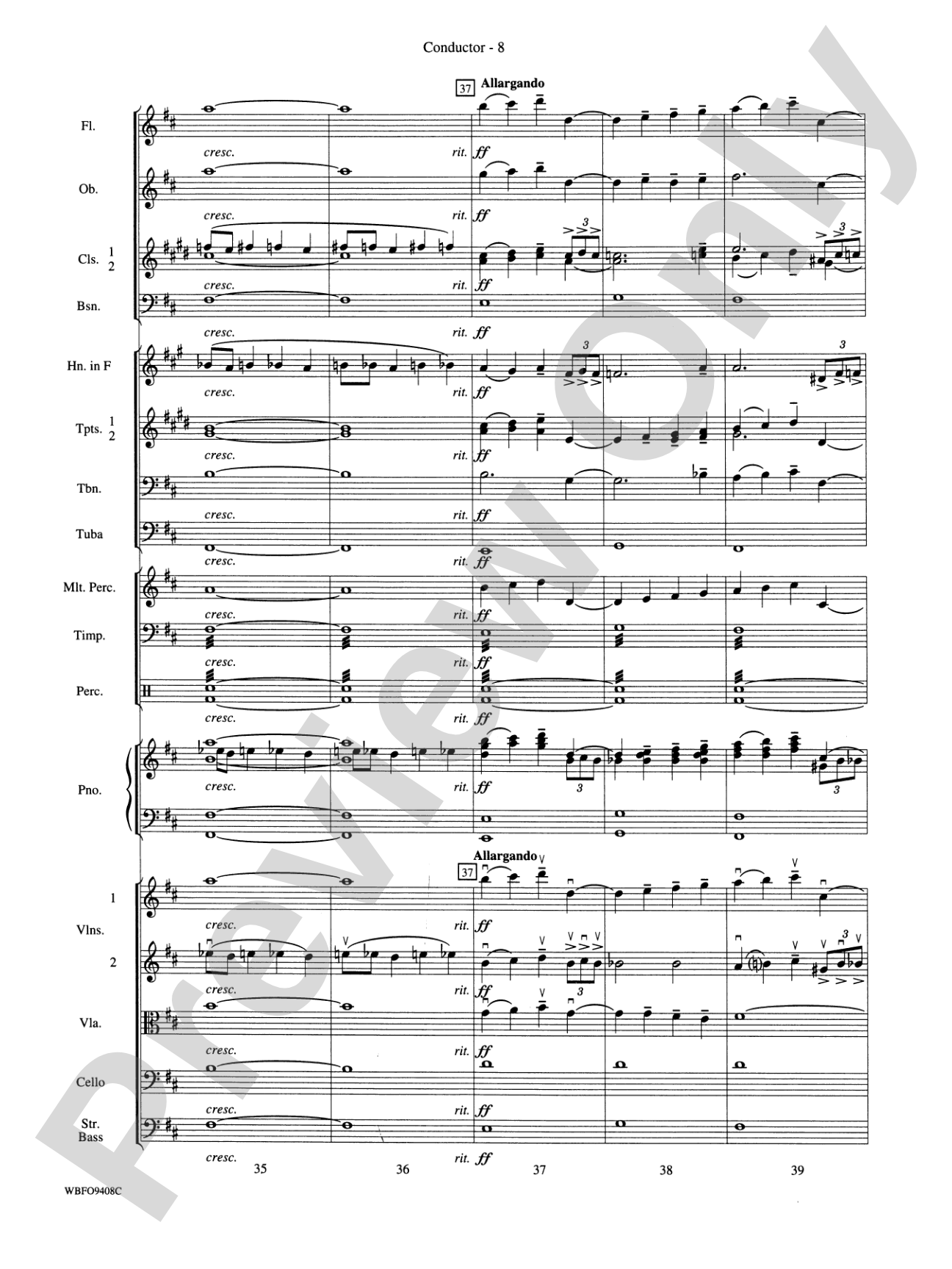 Rhapsody in Blue: Full Orchestra Conductor Score & Parts