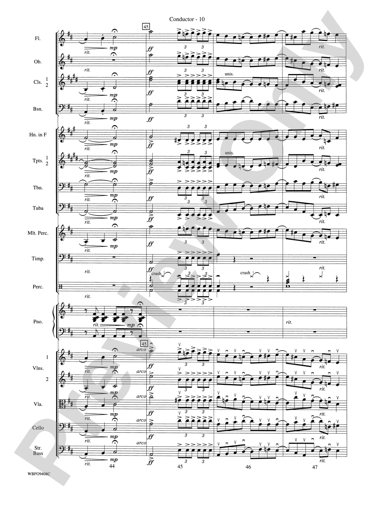 Rhapsody in Blue: Full Orchestra Conductor Score & Parts