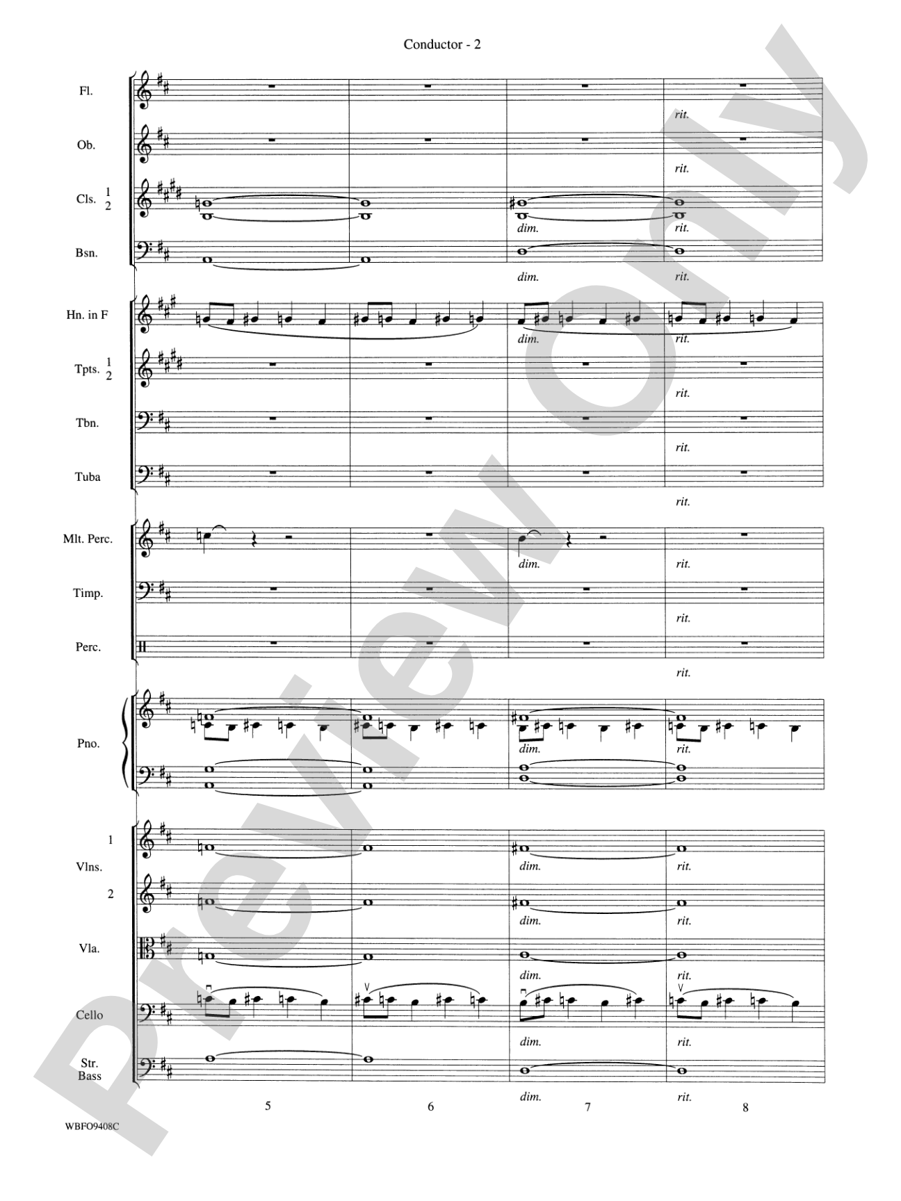 Rhapsody in Blue: Full Orchestra Conductor Score & Parts