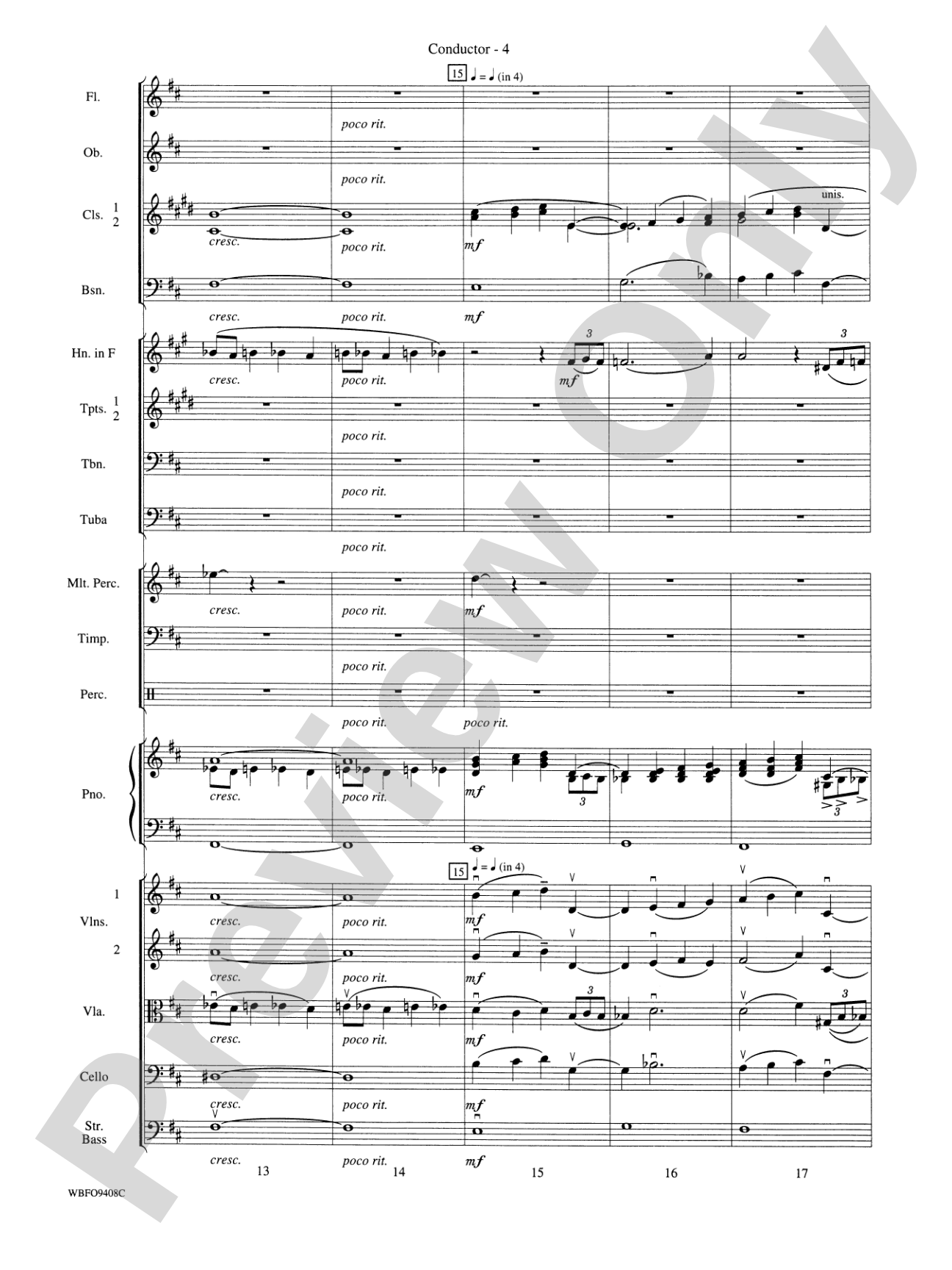 Rhapsody in Blue: Full Orchestra Conductor Score & Parts