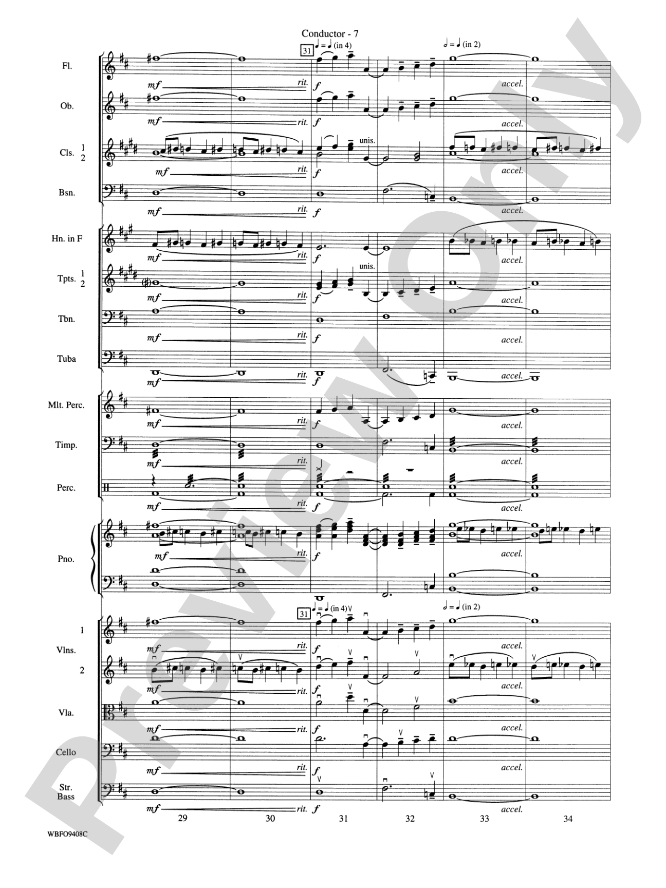 Rhapsody in Blue: Full Orchestra Conductor Score & Parts