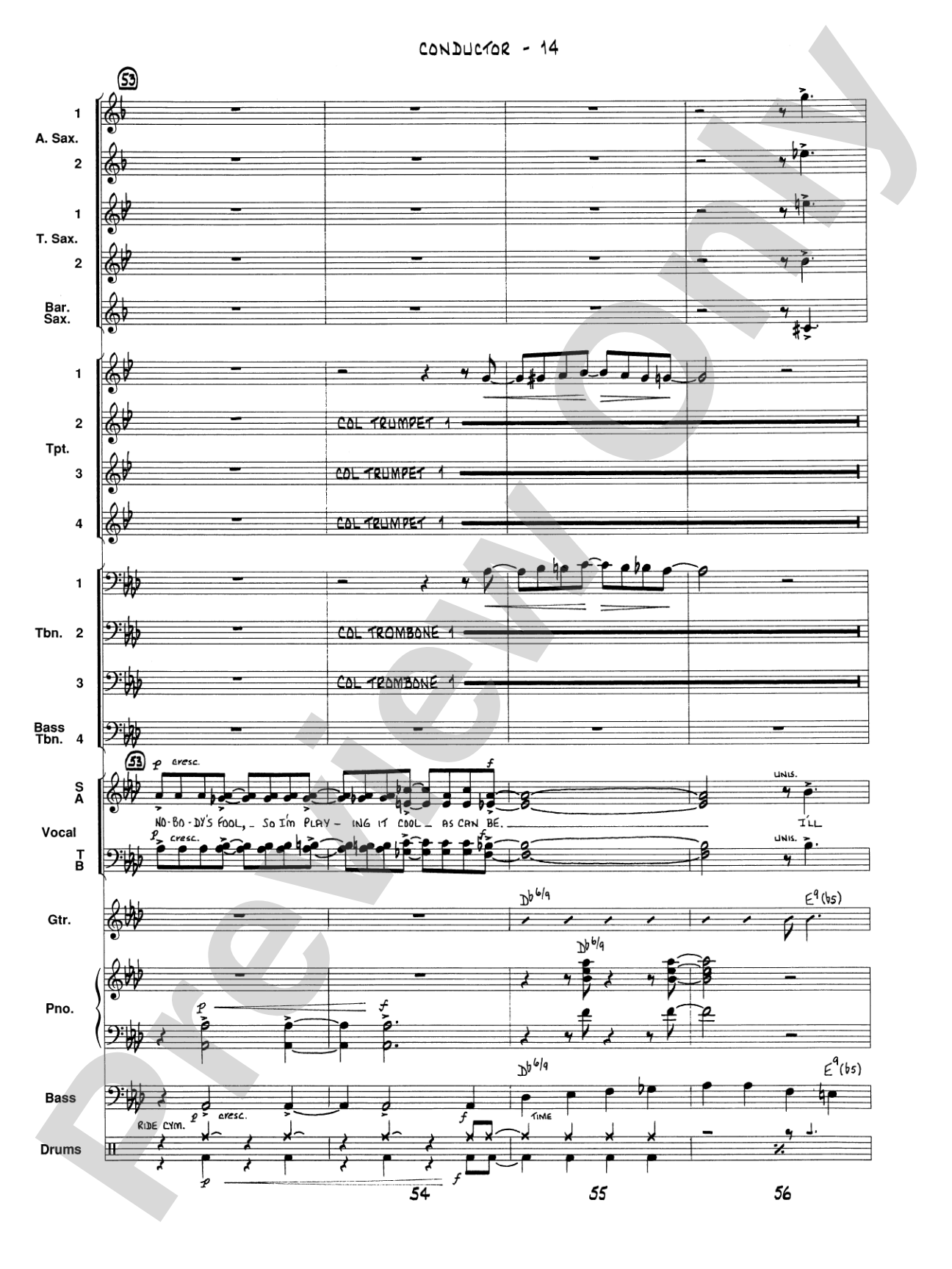 Satin Doll: Vocal Solo with Jazz Ensemble Conductor Score & Parts