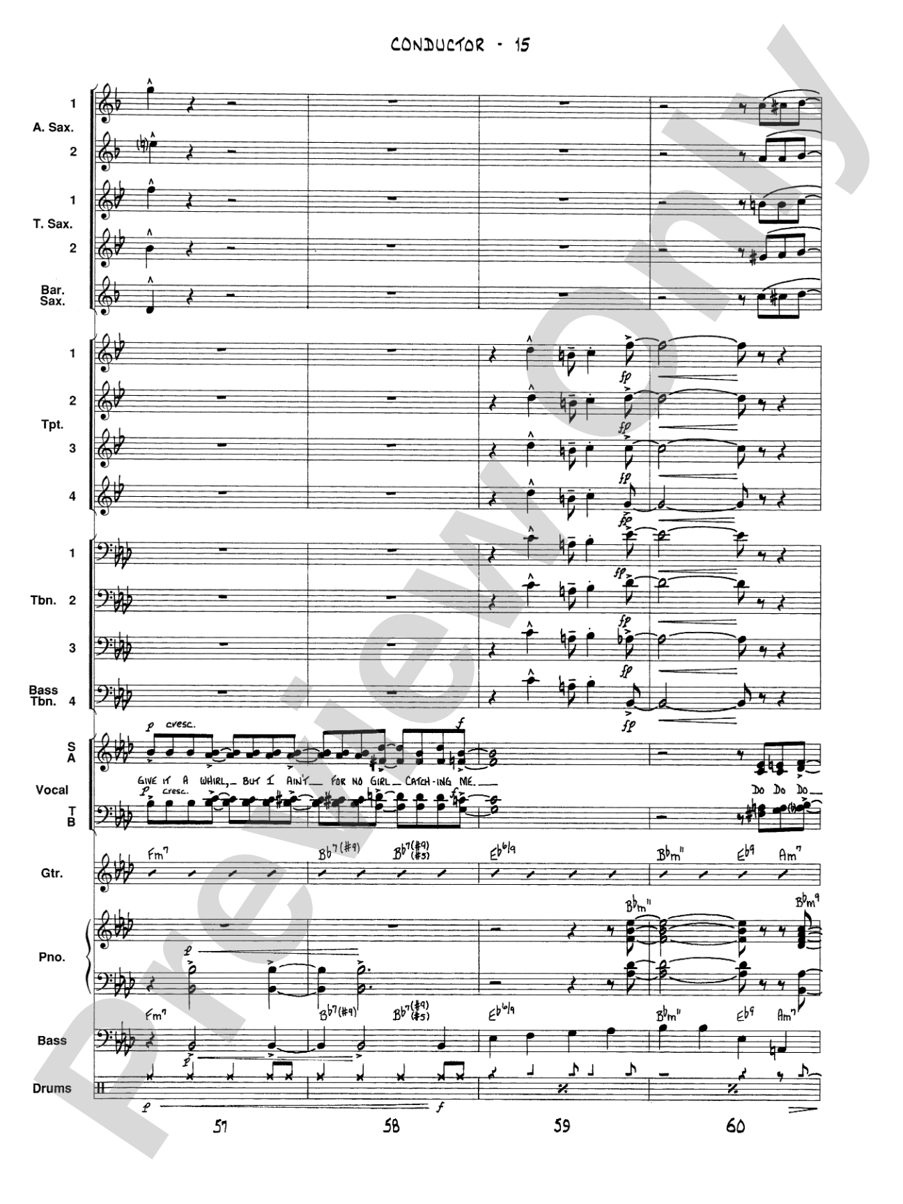 Satin Doll: Vocal Solo with Jazz Ensemble Conductor Score & Parts