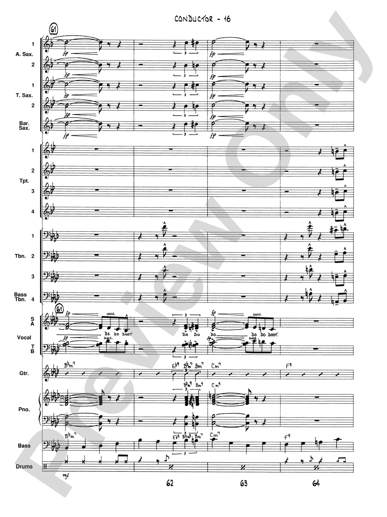 Satin Doll: Vocal Solo with Jazz Ensemble Conductor Score & Parts