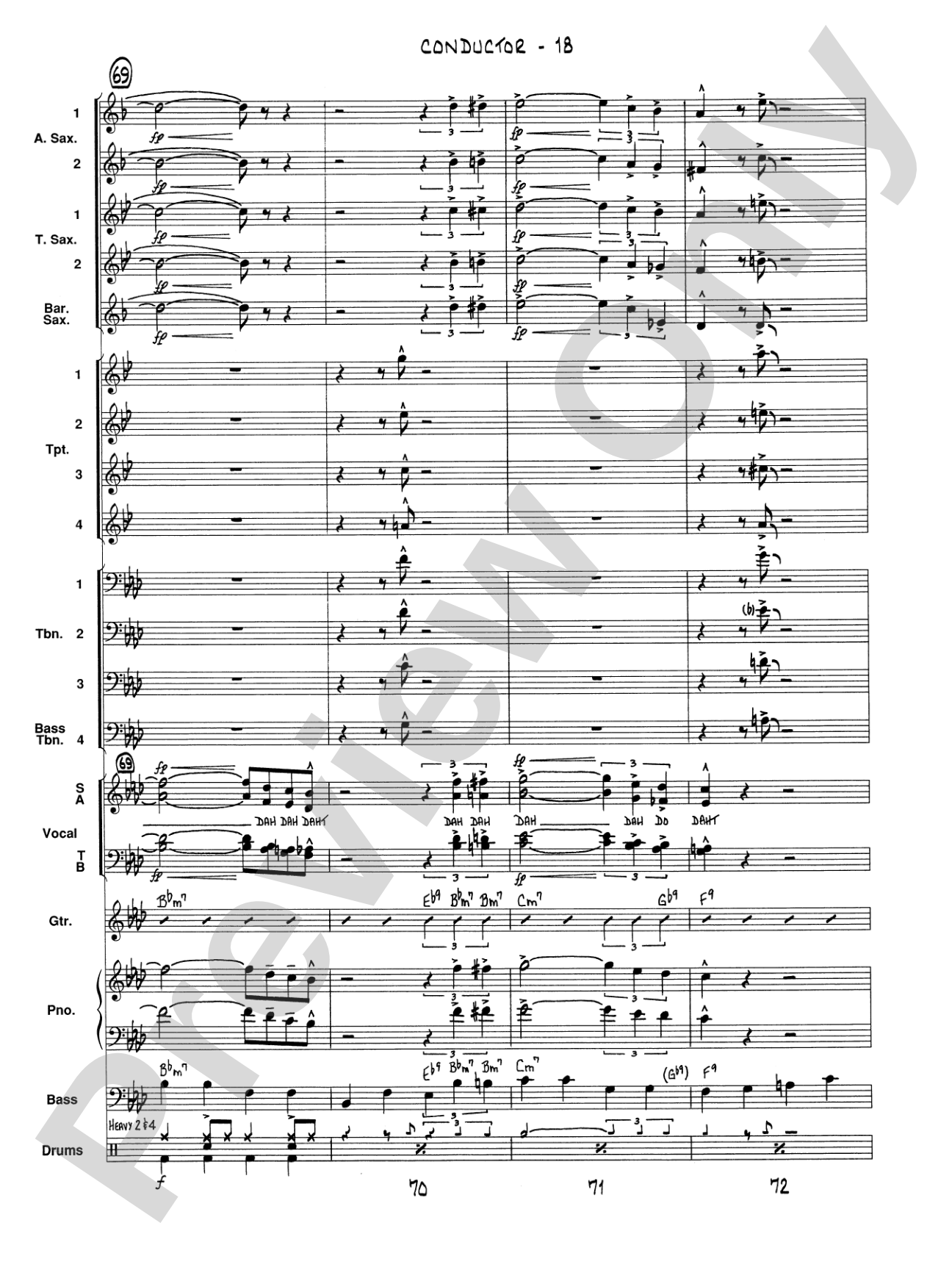 Satin Doll: Vocal Solo with Jazz Ensemble Conductor Score & Parts