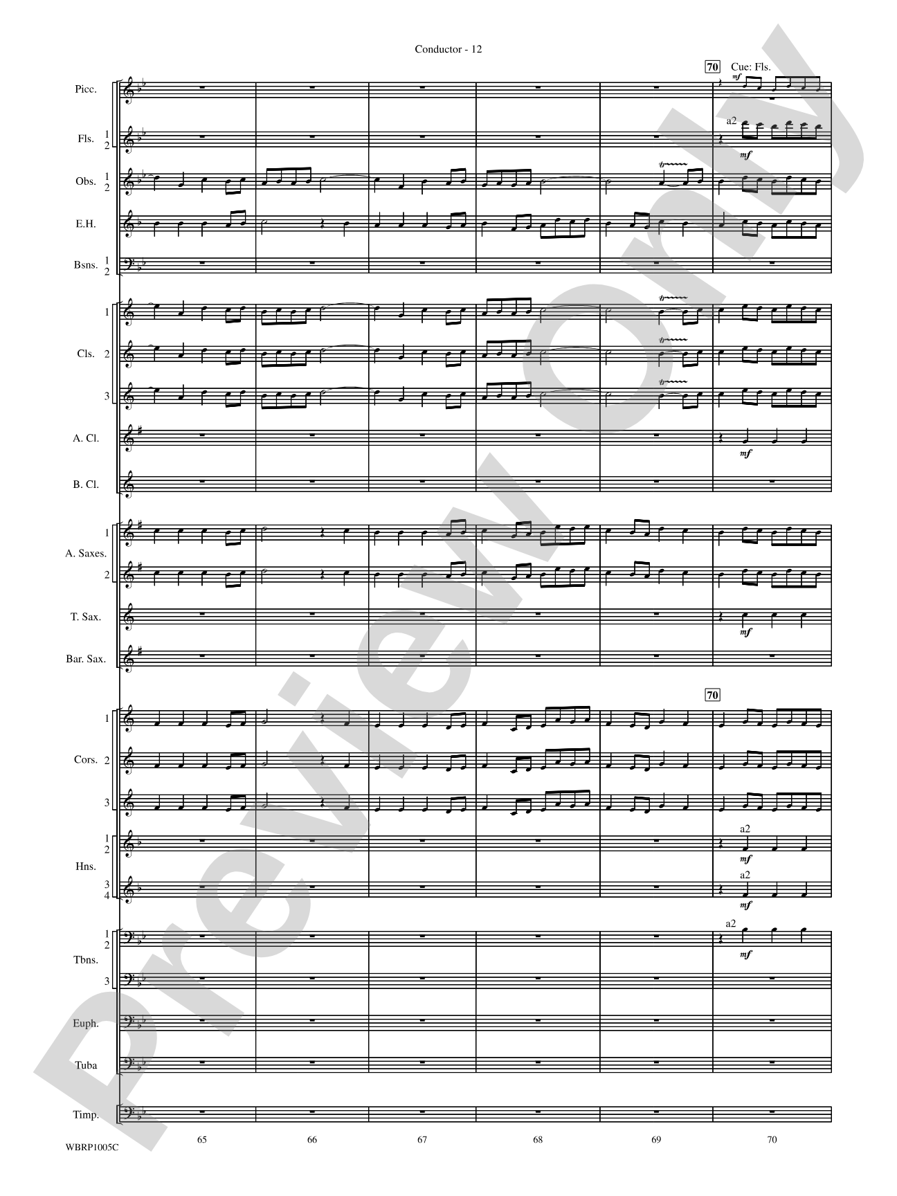 Prelude and Fugue in B-Flat Major: Concert Band Conductor Score & Parts