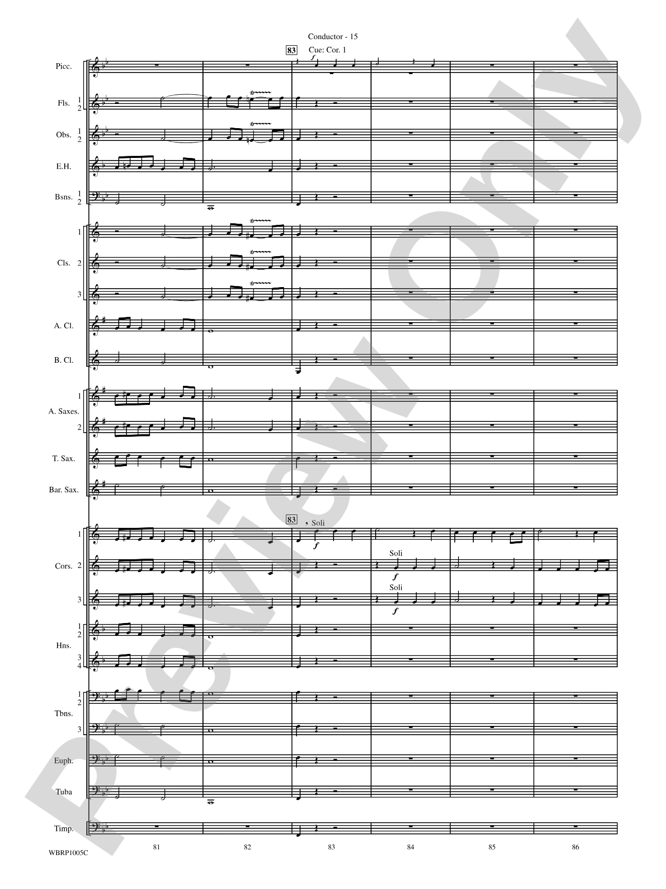 Prelude and Fugue in B-Flat Major: Concert Band Conductor Score & Parts