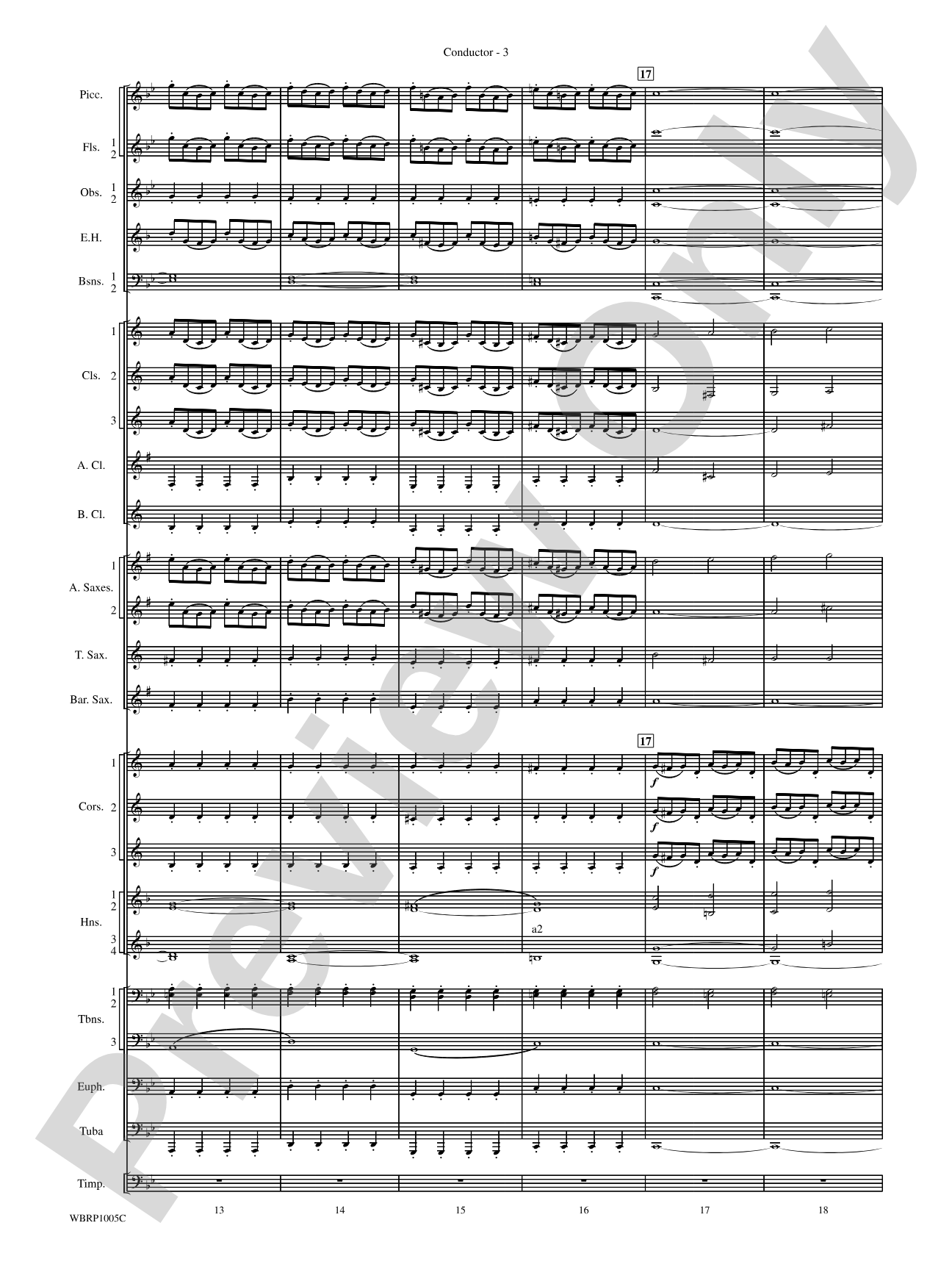 Prelude and Fugue in B-Flat Major: Concert Band Conductor Score & Parts