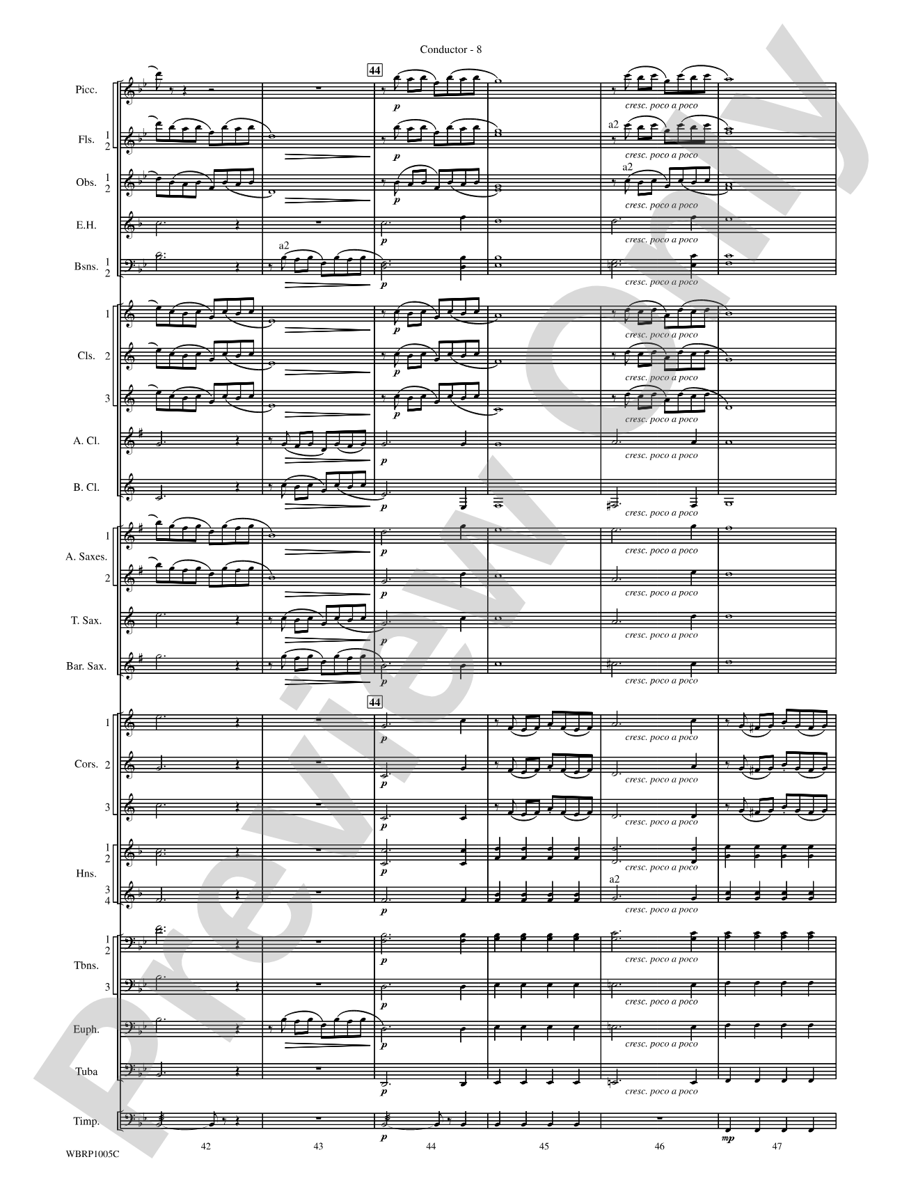 Prelude and Fugue in B-Flat Major: Concert Band Conductor Score & Parts