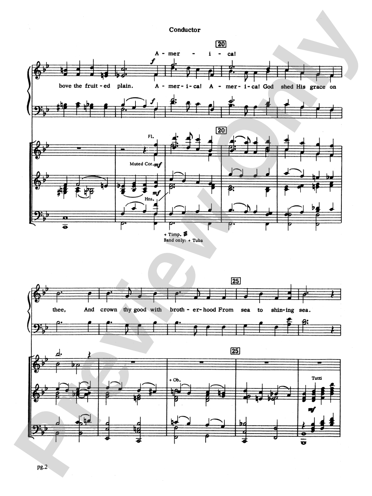 From Sea to Shining Sea (A Fantasy Based on "America the Beautiful"): String Orchestra Conductor Score