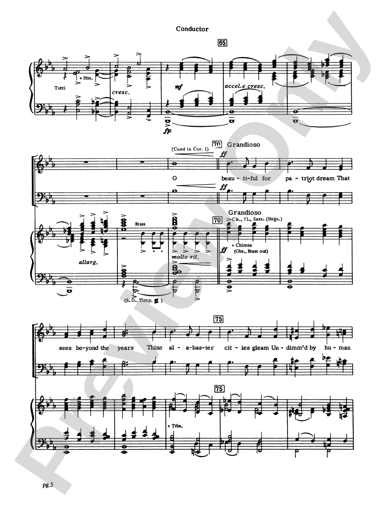 From Sea to Shining Sea (A Fantasy Based on "America the Beautiful"): String Orchestra Conductor Score
