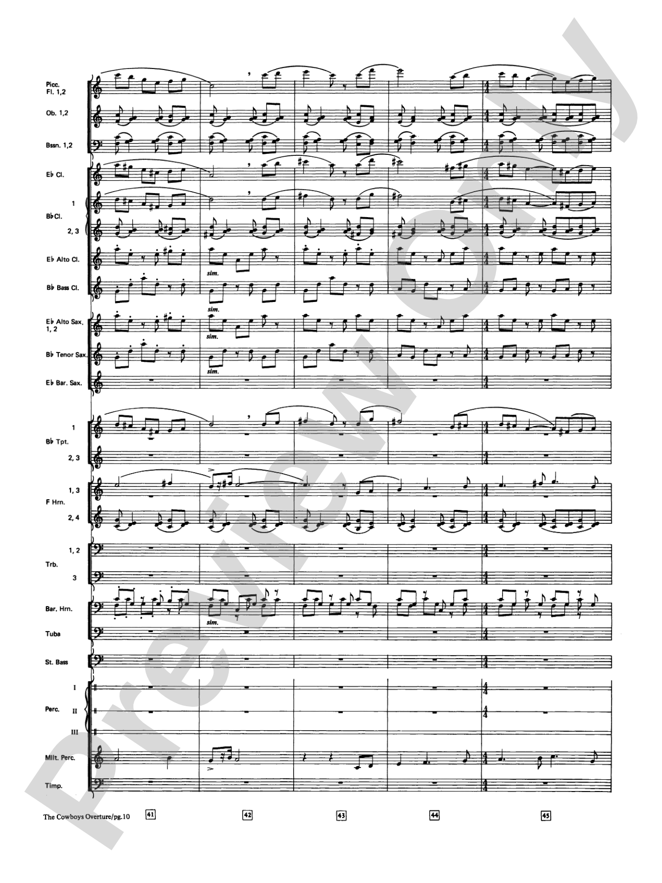 The Cowboys: Concert Band Conductor Score & Parts