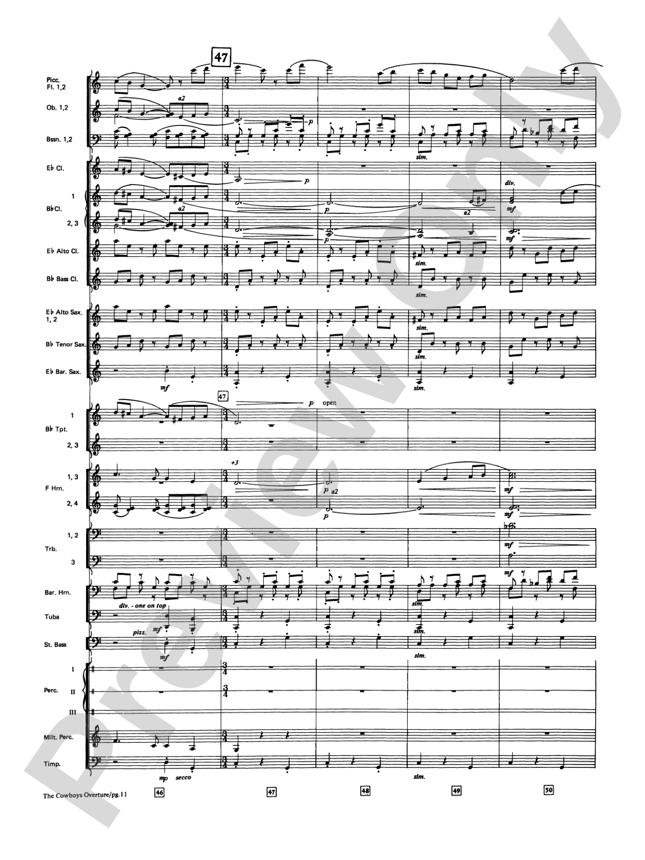 The Cowboys: Concert Band Conductor Score & Parts