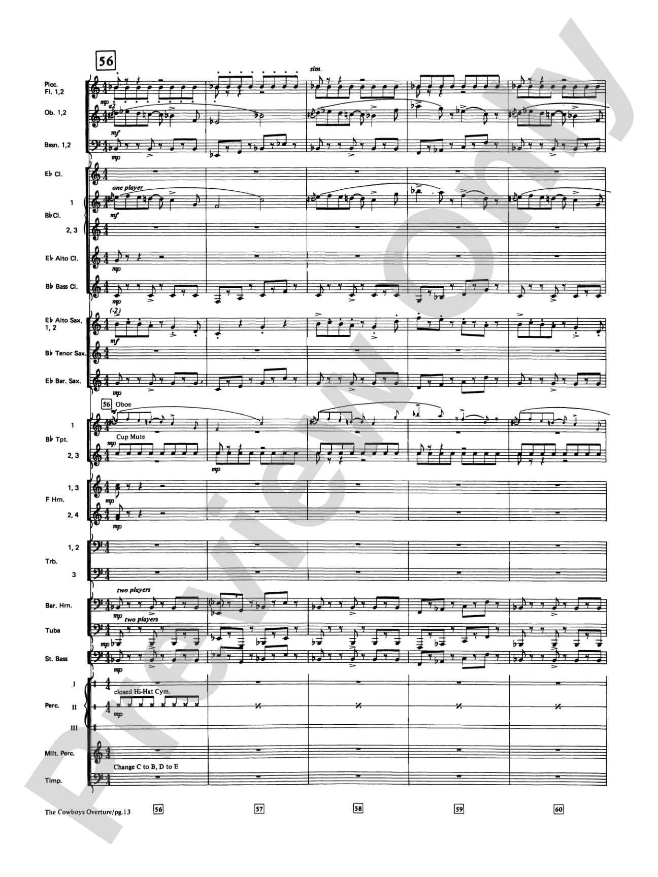 The Cowboys: Concert Band Conductor Score & Parts