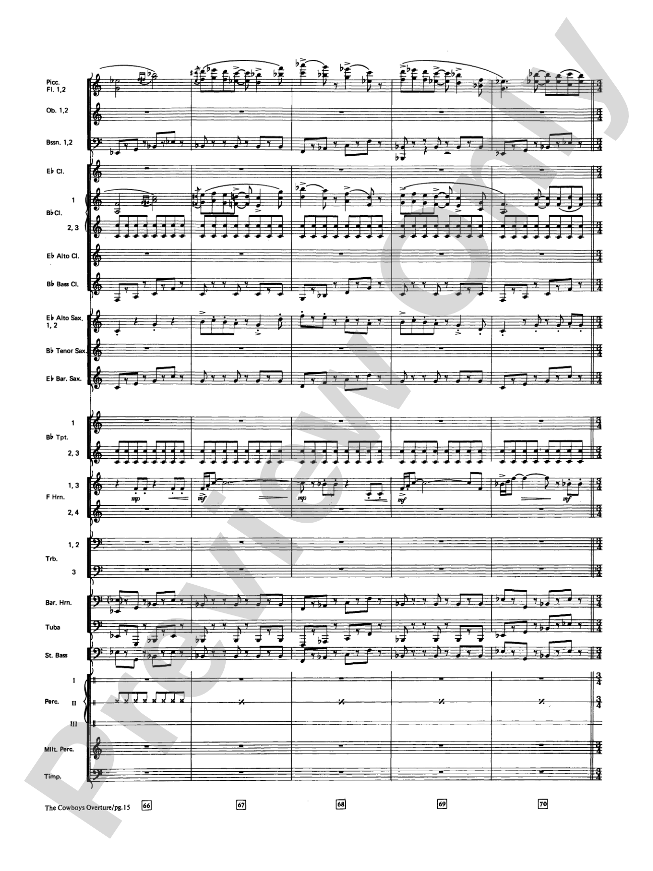 The Cowboys: Concert Band Conductor Score & Parts