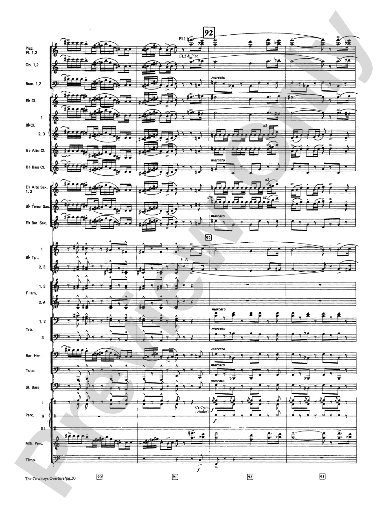 The Cowboys: Concert Band Conductor Score & Parts