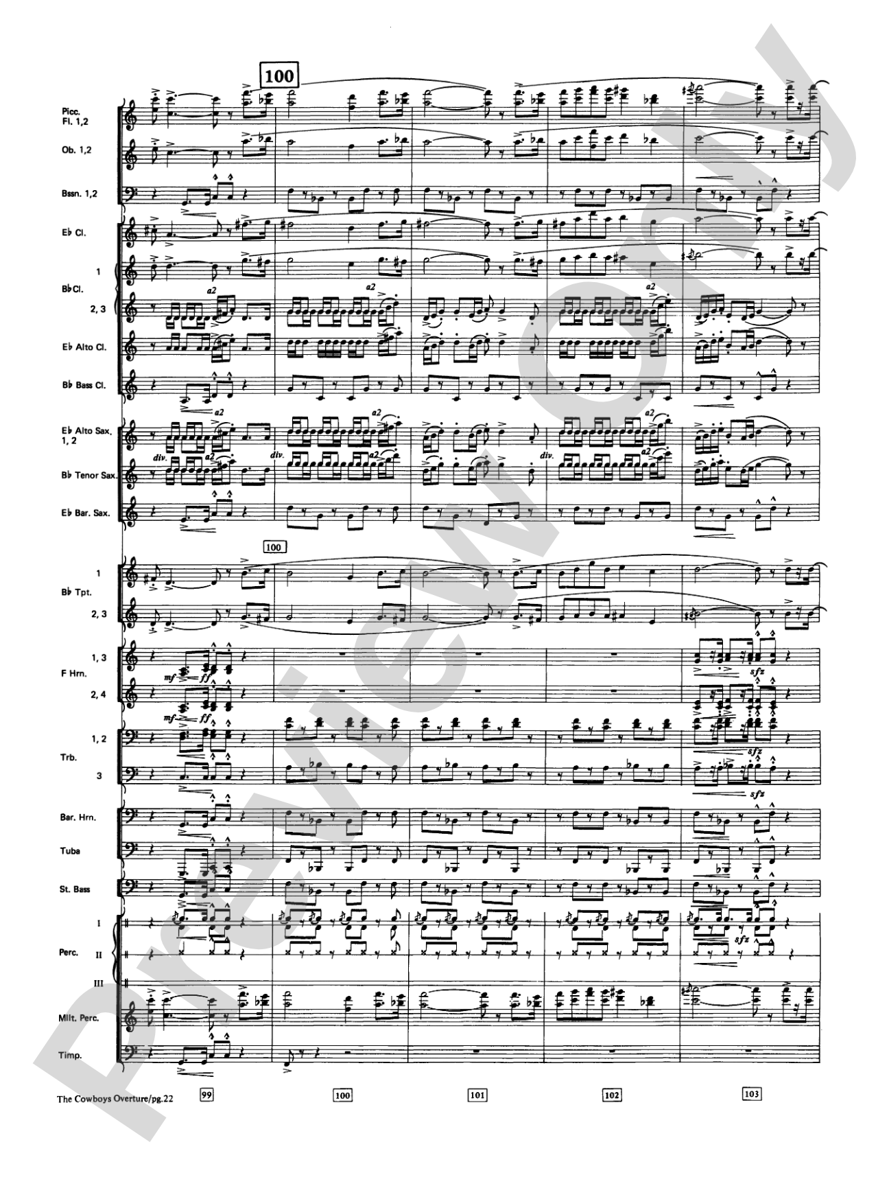 The Cowboys: Concert Band Conductor Score & Parts