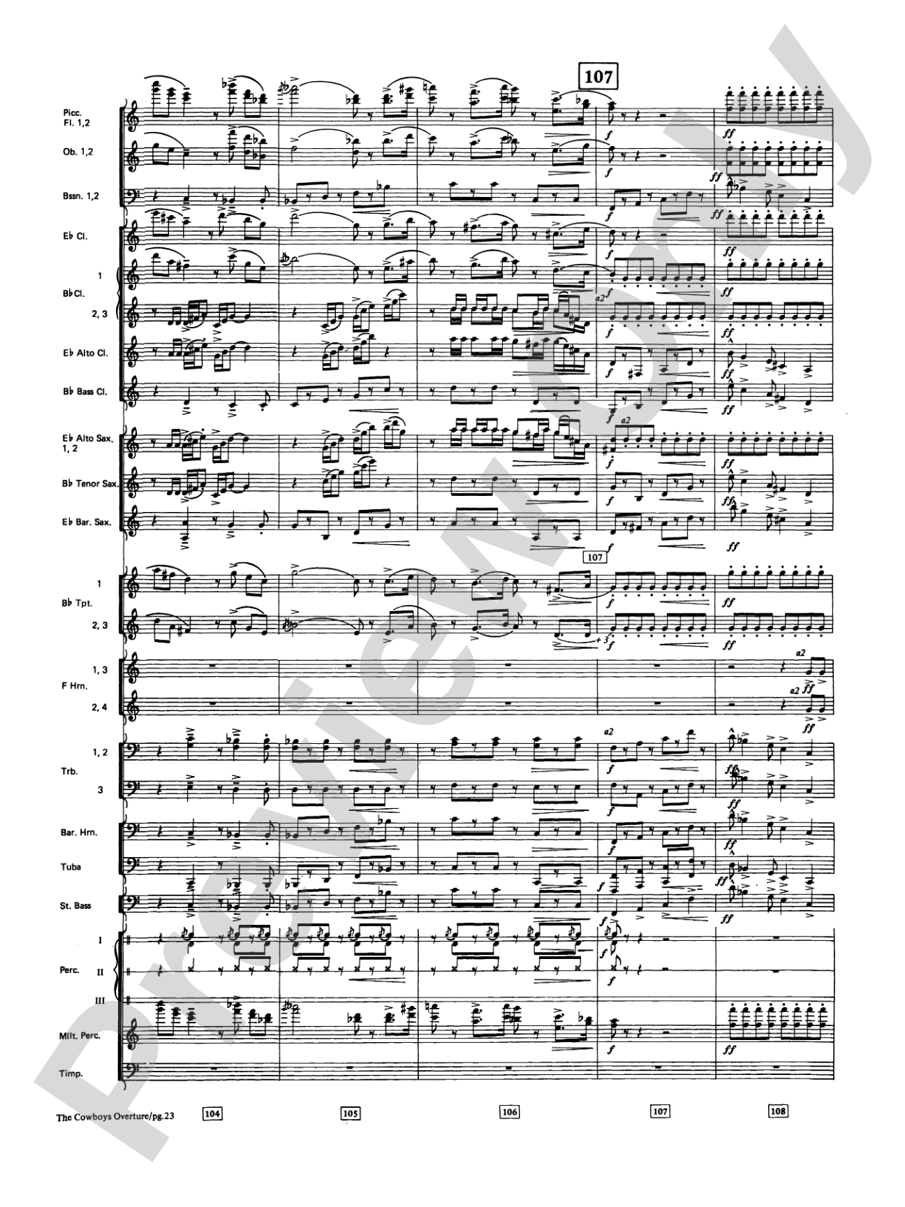 The Cowboys: Concert Band Conductor Score & Parts