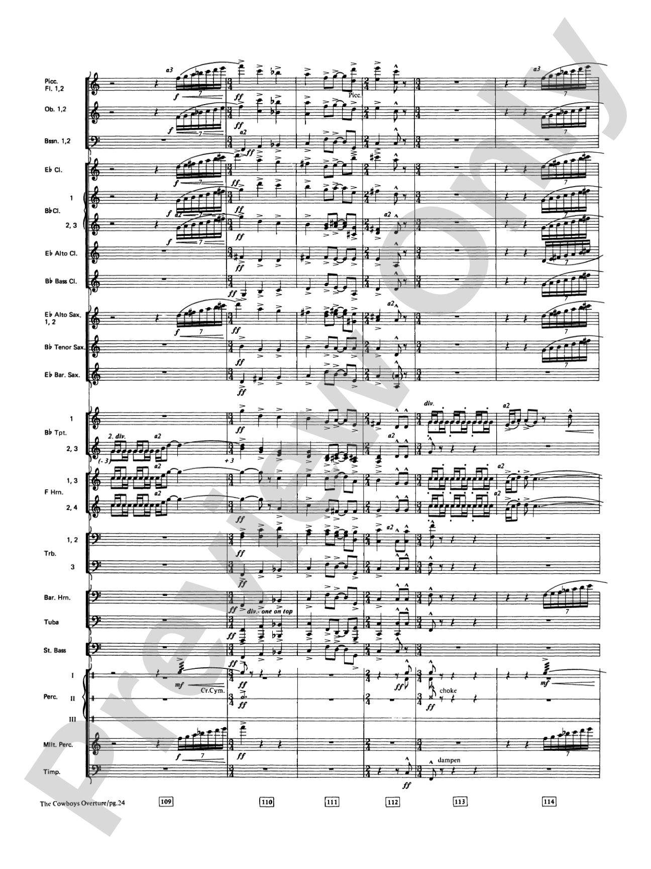 The Cowboys: Concert Band Conductor Score & Parts