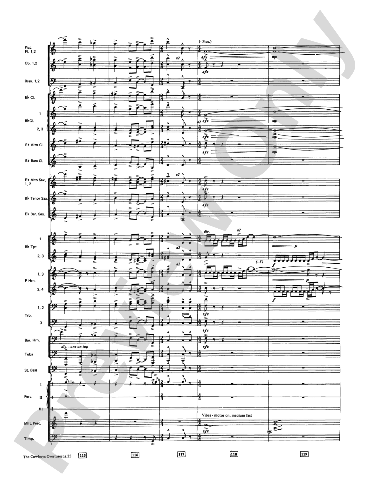The Cowboys: Concert Band Conductor Score & Parts