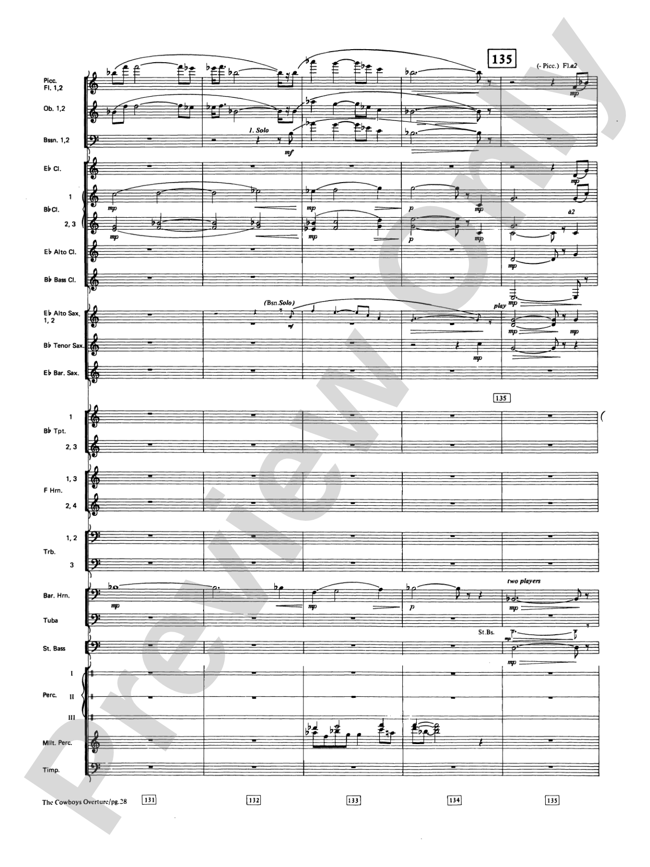 The Cowboys: Concert Band Conductor Score & Parts