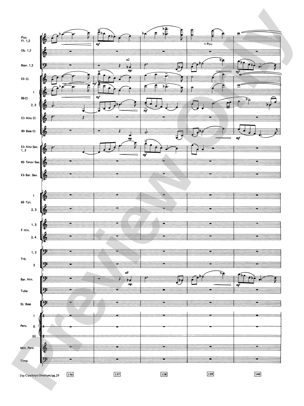 The Cowboys: Concert Band Conductor Score & Parts